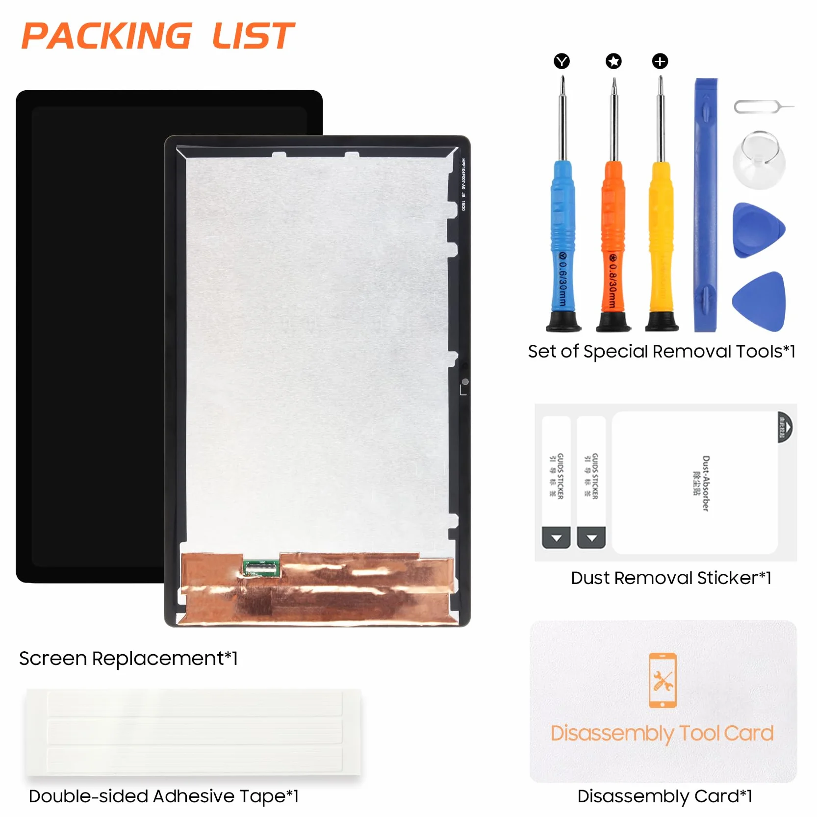 Pantalla LCD para Samsung Galaxy Tab A7 reemplazo de pantalla para Samsung Tab A7 SM-T500 Pantalla LCD de 10.4 pulgadas, pantalla táctil digitalizador, placa de vidrio, montaje completo con reparación