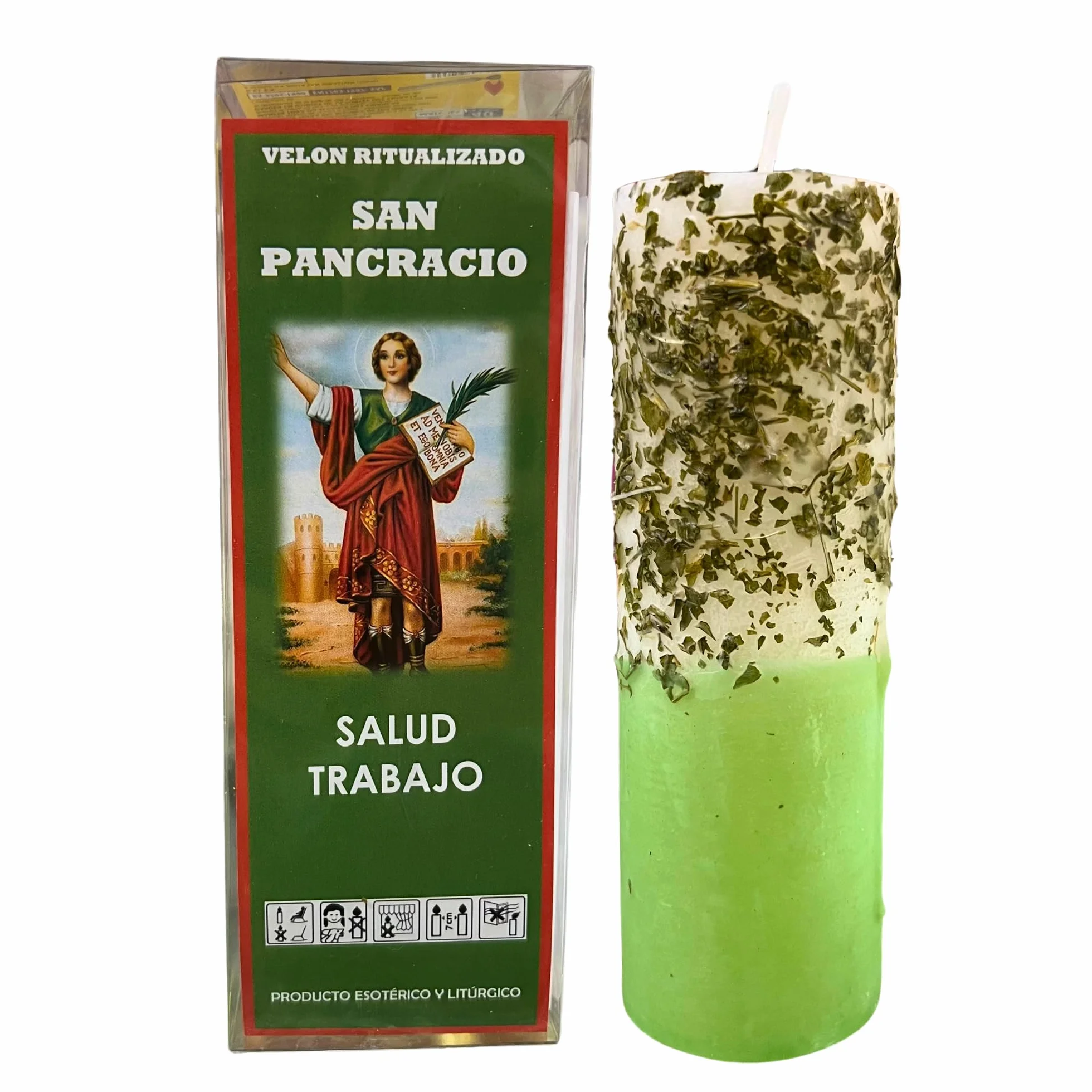 Vela Ritualizada San Pancracio para Salud y Trabajo con Oración y Cerillas