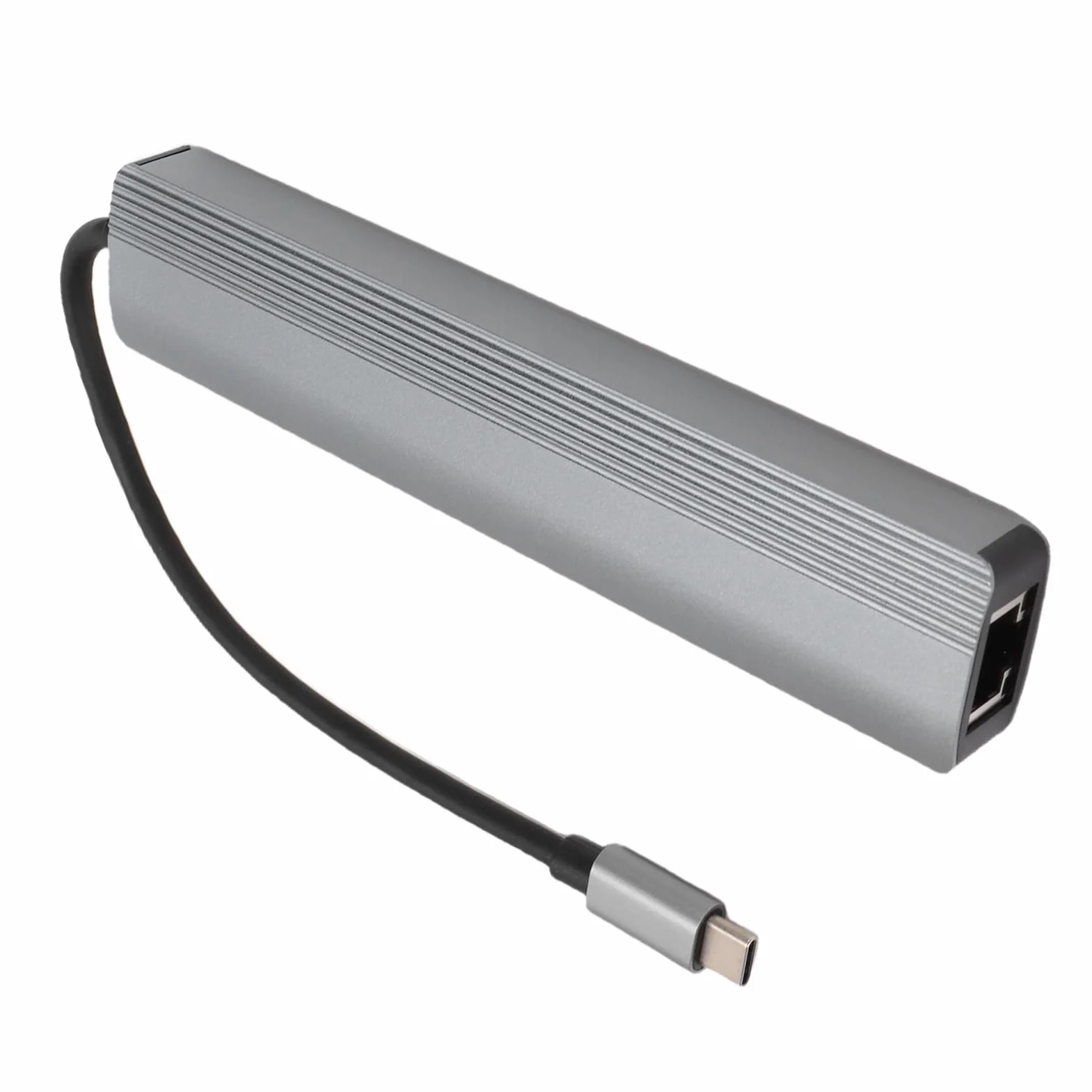 Adaptador Multipuerto Ethernet Preciso con Conexiones Versátiles 6 en 1 para Carga Rápida e Interfaz Multimedia de Alta Definición 4K, Ideal para Streaming y Juegos, Material de Aleación de