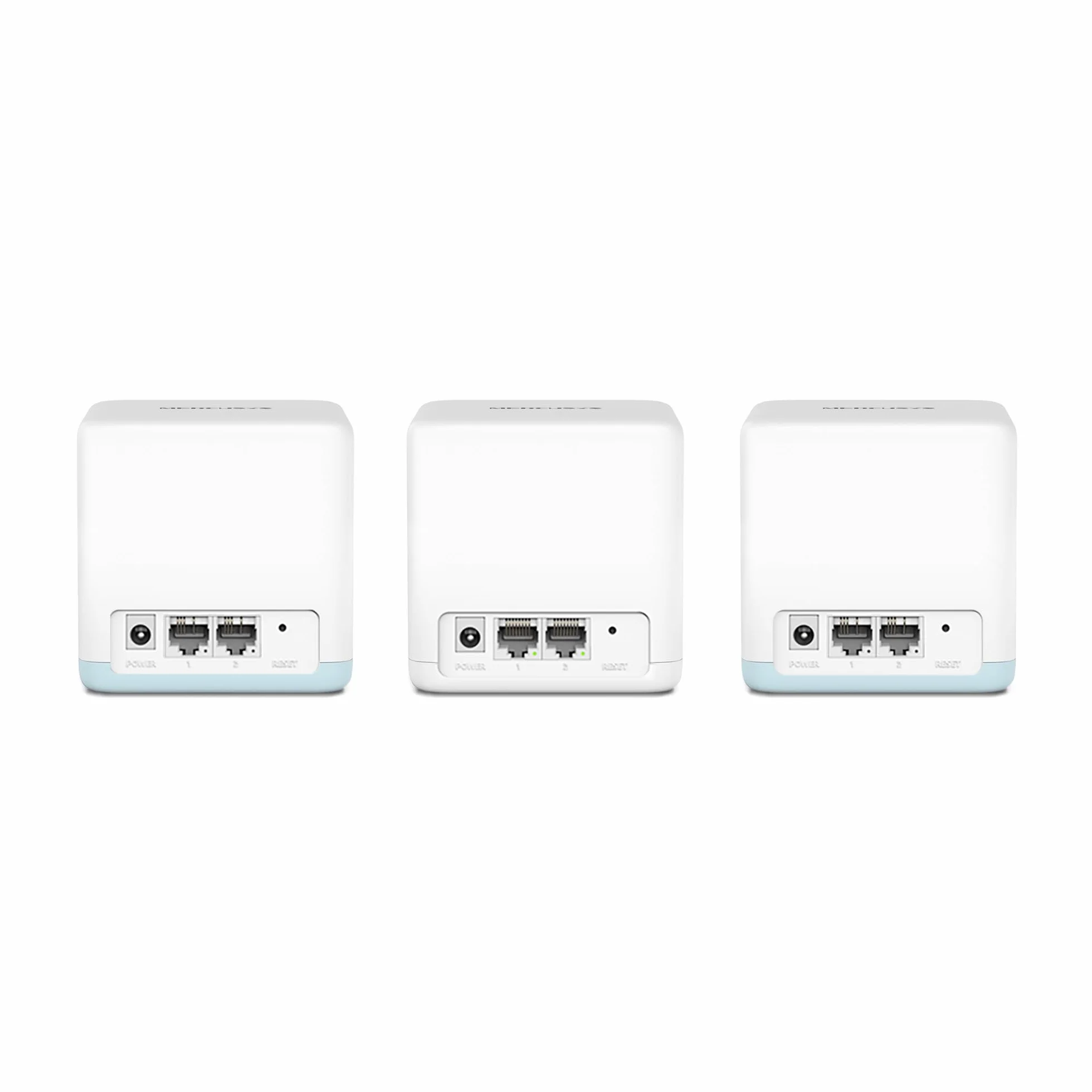 MERCUSYS Halo H1200G (3‑Pack) - WiFi Mesh AC1200 Gigabit Dual Band, Cobertura hasta 320 m², Roaming Inteligente, 1.2 Gbps, 6 Puertos Gigabit, Control por App