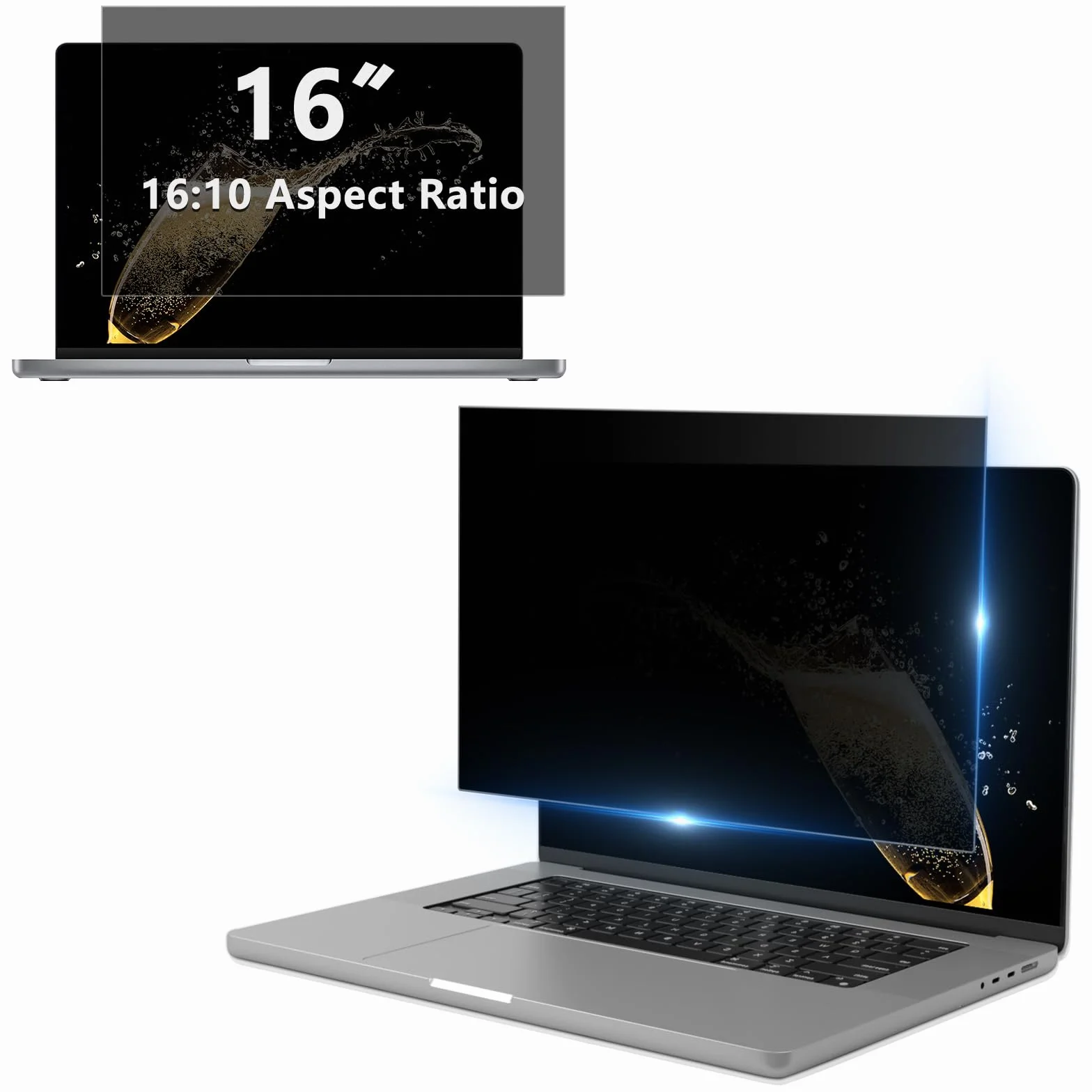 Filtro de Privacidad para Portátiles 16" [16:10], Protector de Pantalla para Portátiles, Anti Luz Azul Privacy de Film Extraíble, Compatible con DELL/HP/Acer/Lenovo/ThinkPad/ASUS/Sony