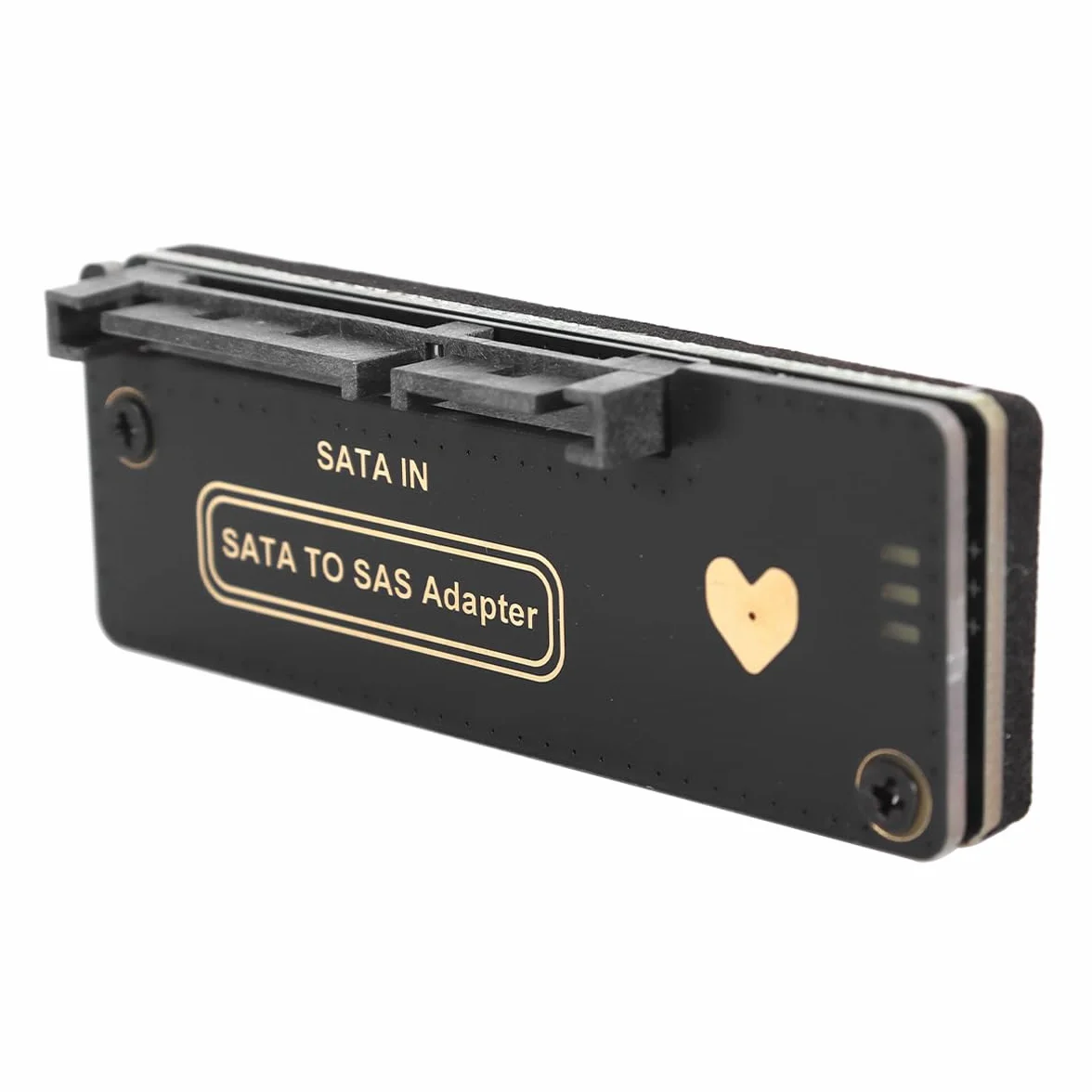 Adaptador RAID SFF-8482 SAS de 29 pines a SATA de 22 pines (7+15) para discos duros, con tarjeta, conector de alimentación y chipset.