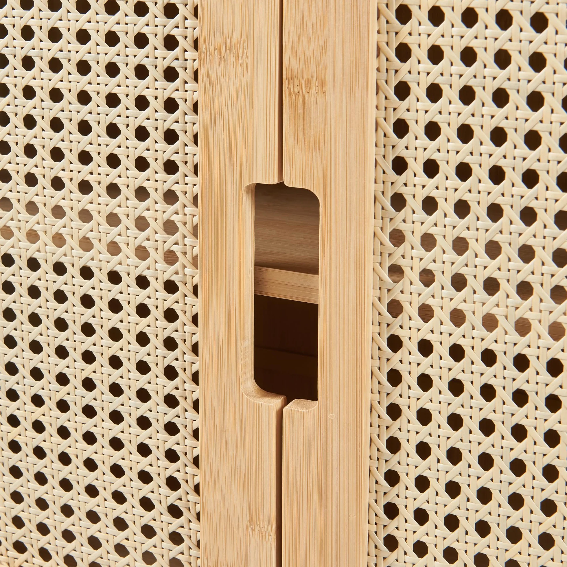 Mueble de Baño Tervola con Puertas Estantería de Pared MDF Bambú 60 x 60 x 20 cm Negro/Natural
