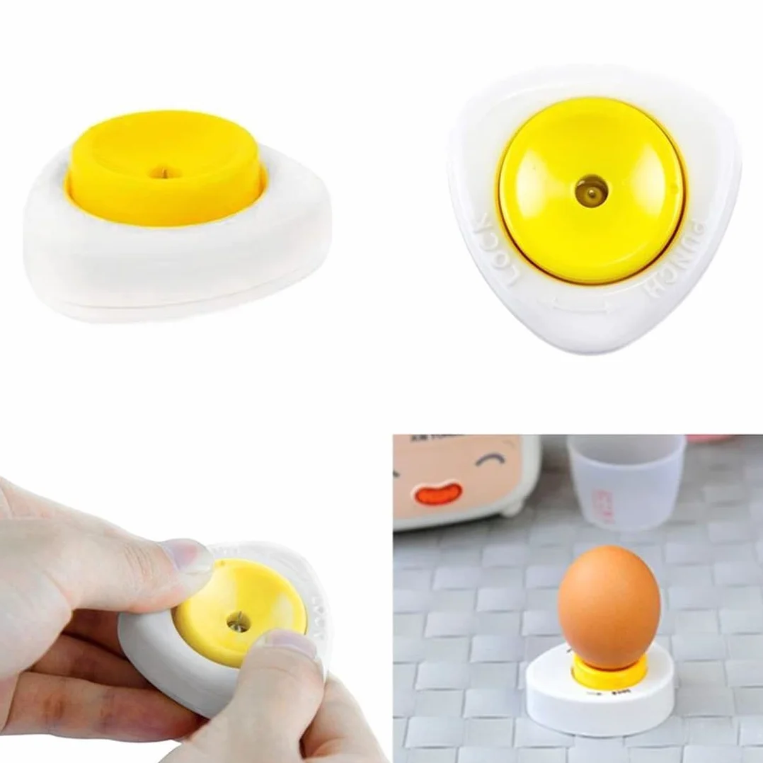 Perforador de Huevos 2Pcs Cortadores Semiautomáticos Paletas Perforadas Barra de Cocina