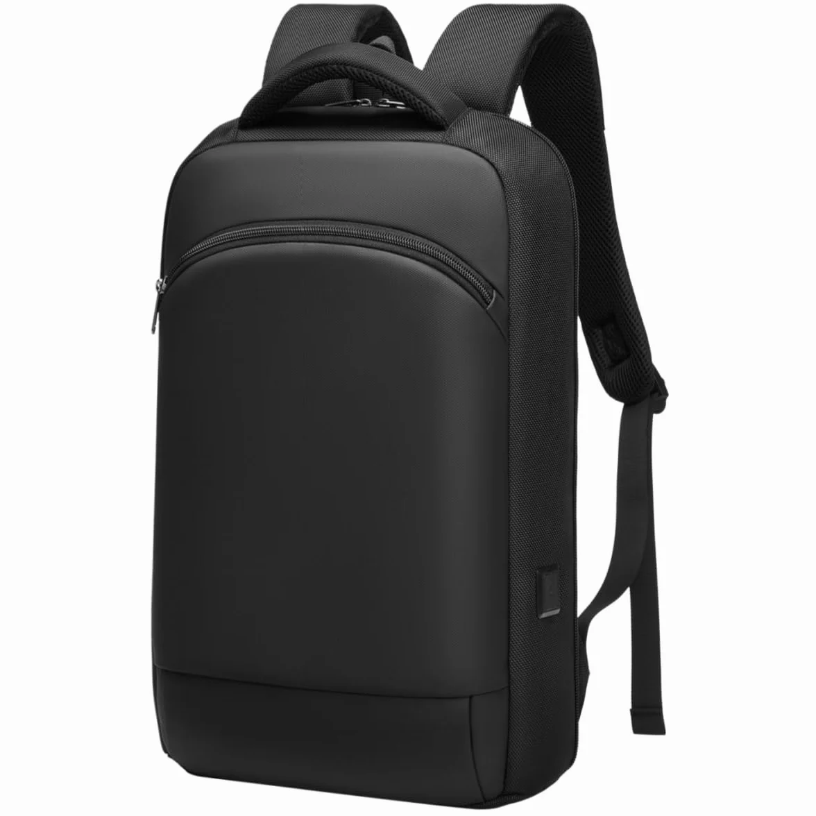 Mochila Ordenador Portatil 15.6 Pulgadas Mochila Hombre Trabajo Impermeable Antirrobo con Puerto de Carga USB para Oficina Universidad Escuela Viajes Negocios-Negro