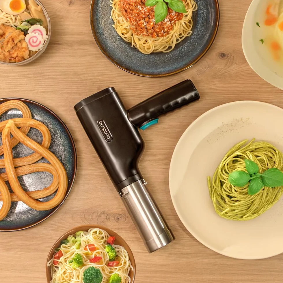 Cecotec Fun EasyPasta Inalámbrica Máquina para hacer Pasta y Churros 40W 200gr 3 Discos