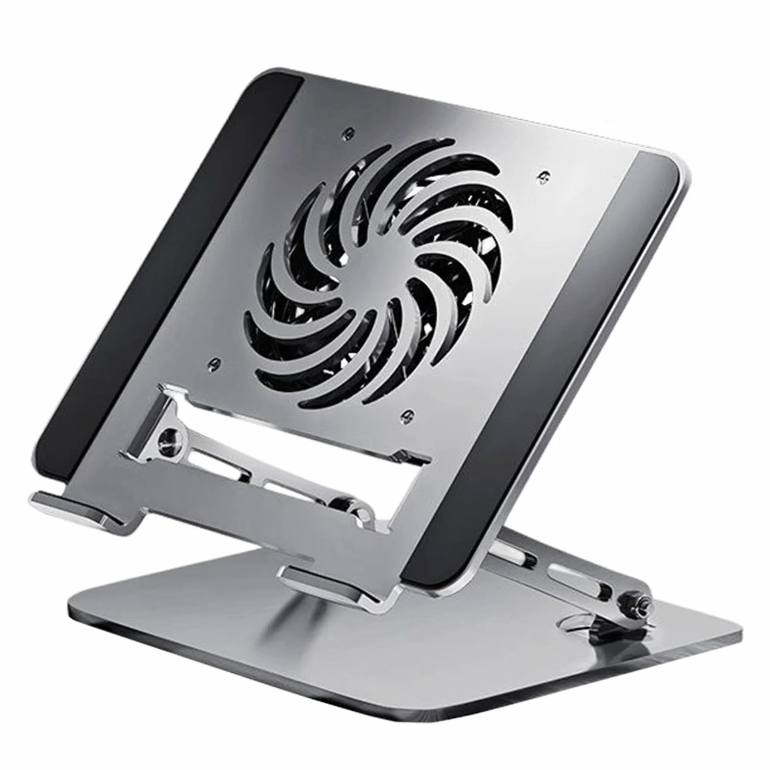 Soporte Para Ordenador Con Ventilador Acero Al Carbón Portátil Elevador | Soporte Plegable De Metal Para Portátil Para Tablet Ordenador Impresora Viaje Oficina Casa Múltiple