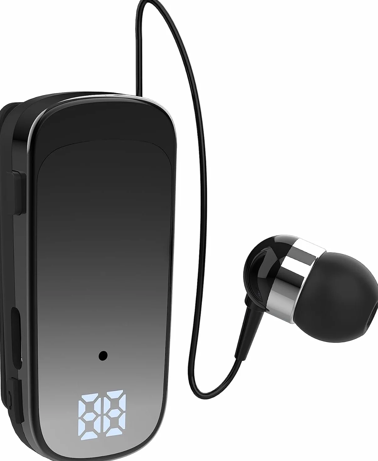 Auricular Bluetooth Business con Cable Retráctil Manos Libres, Negro