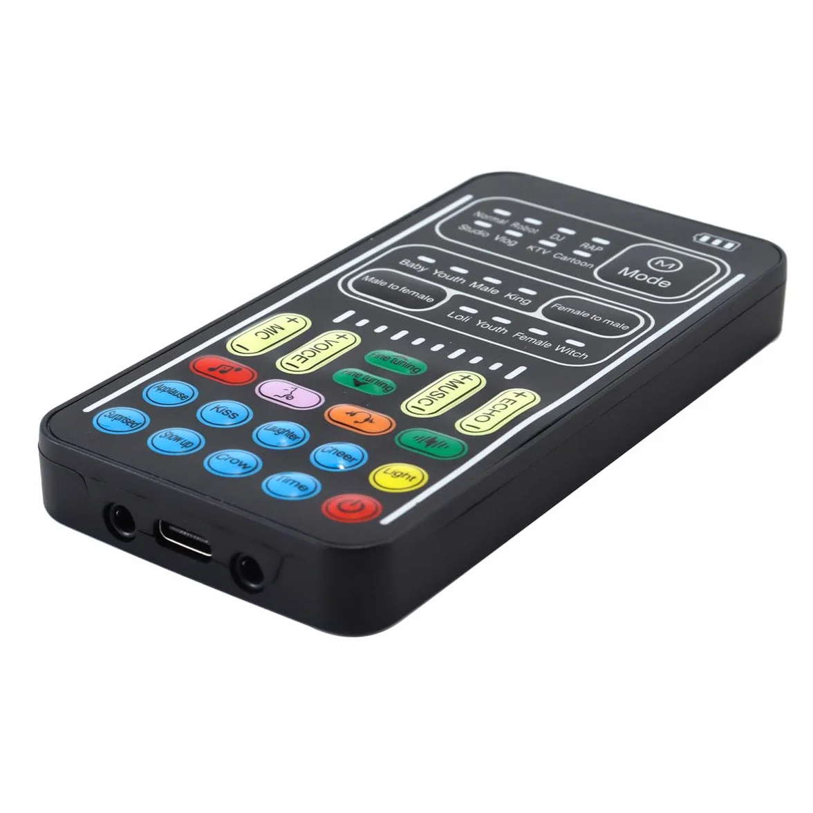 Riven I9 Voice Changer Set Multifuncional Portátil Grabación Mini Tarjeta de Sonido para Game Anchor Recording Computer Multifuncional Kit