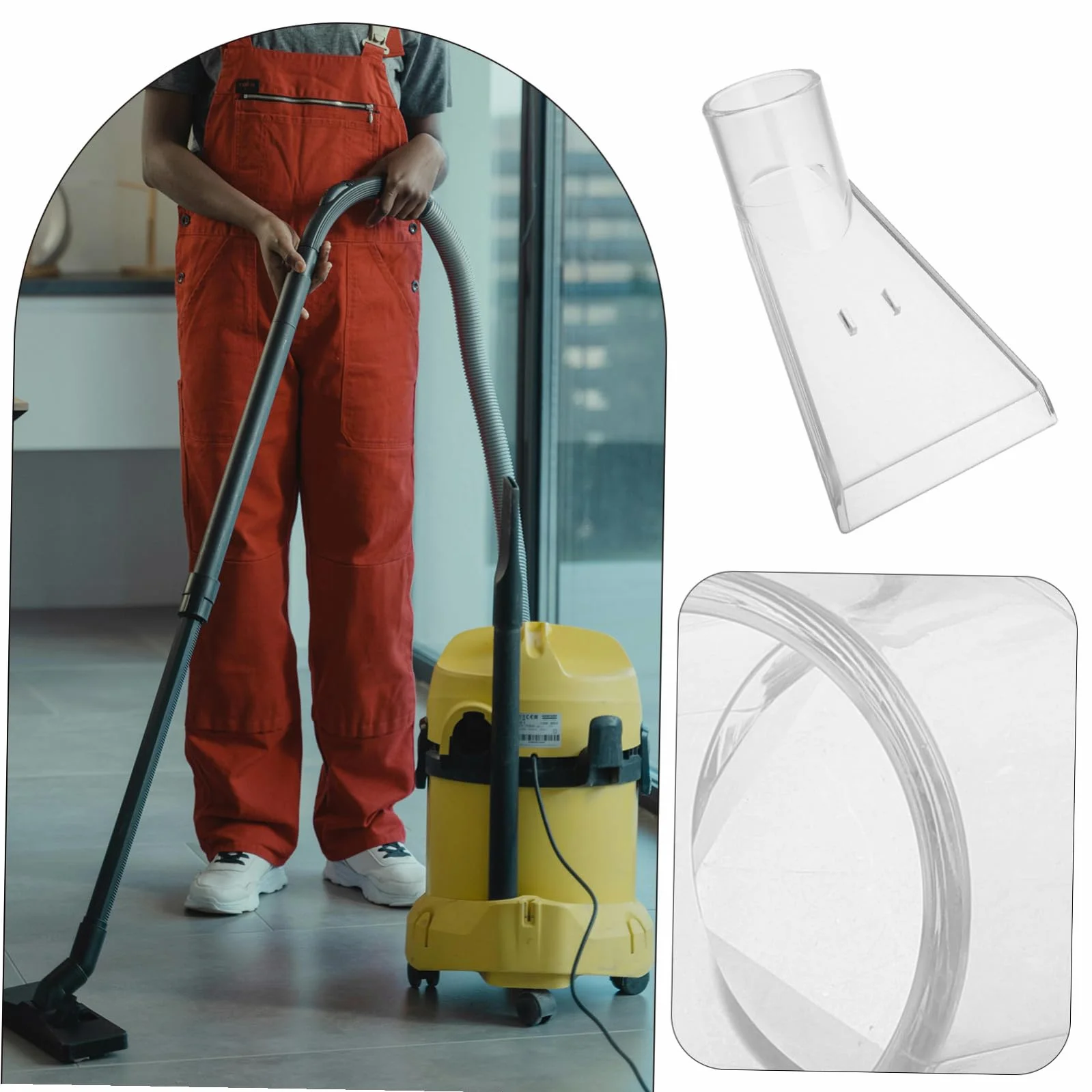 Cabezal Extractor de Alfombras Transparente para Aspiradora Accesorio Succión Limpieza Tapicería