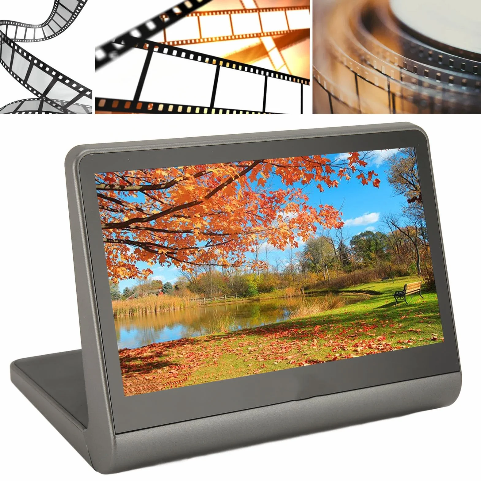 Escáner de película Digital, Escáner de Diapositivas de Película con Pantalla HD a Color de 7 Pulgadas 48MP JPEG Digital Photo Convierte Diapositivas y Negativos en Fotos