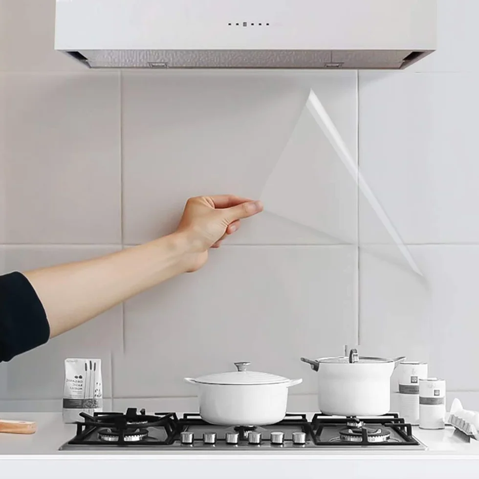 Papel Vinilo Transparente Adhesivo 30cmx300cm Impermeable Protector Pared Encimera