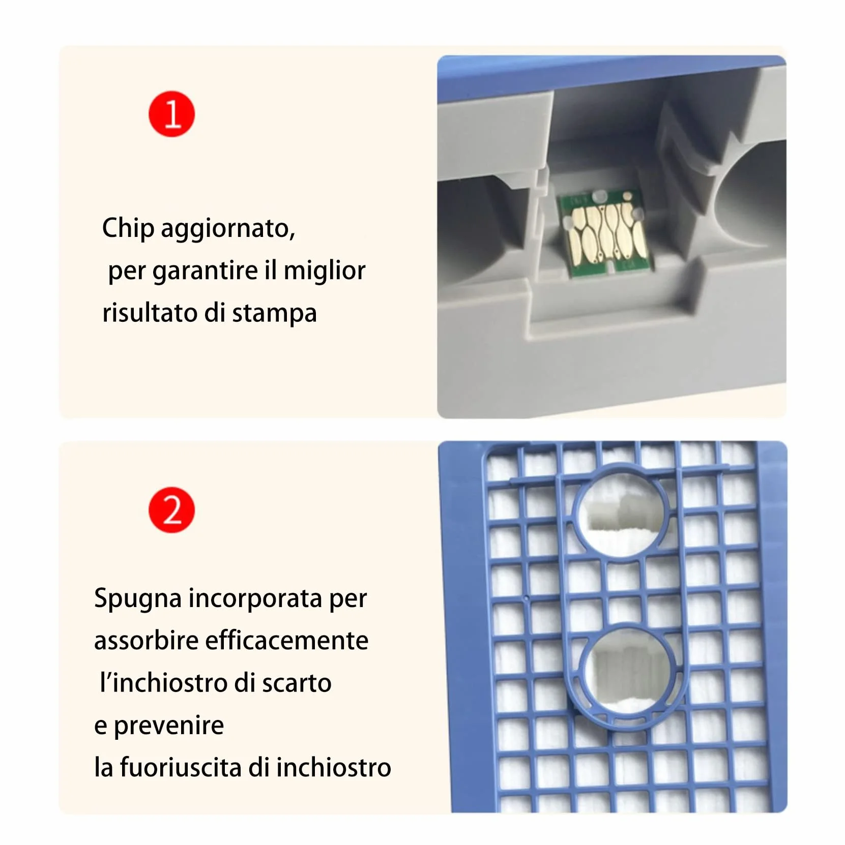 1X T6193 C13T619300 Depósito de mantenimiento de tinta para Epson T3000 T5000 T7000 T3200 T5200 T7200 T3080 T5080 T7080 F6000 T3200D T7200 T3270 T5270 T7270 - Impresora con chip