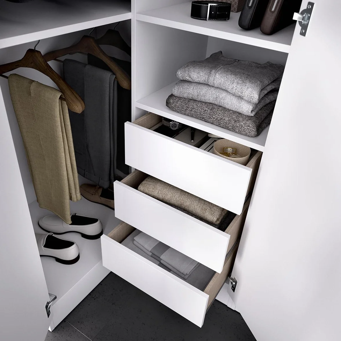 DEKIT RIMOBEL CAJONERA Interior Armario 3 CAJONES Blanco 60x37x40cm