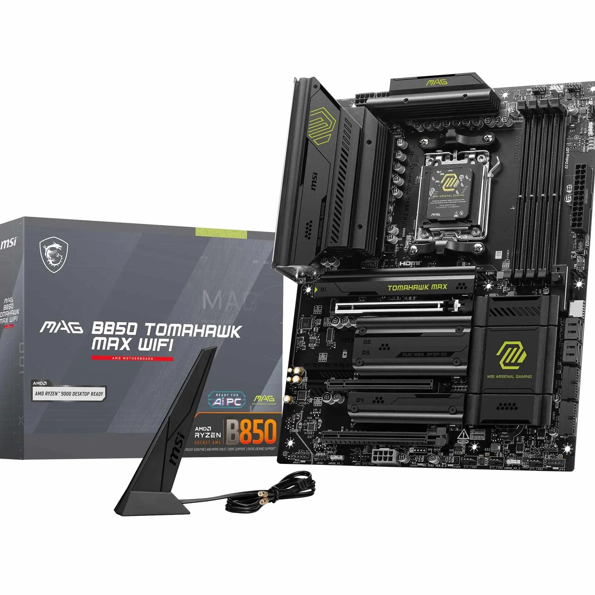 MSI mag B850 Tomahwak MAX, WiFi 7 Bluetooth 5.4, DDR5, ATX, Placa Base AM5