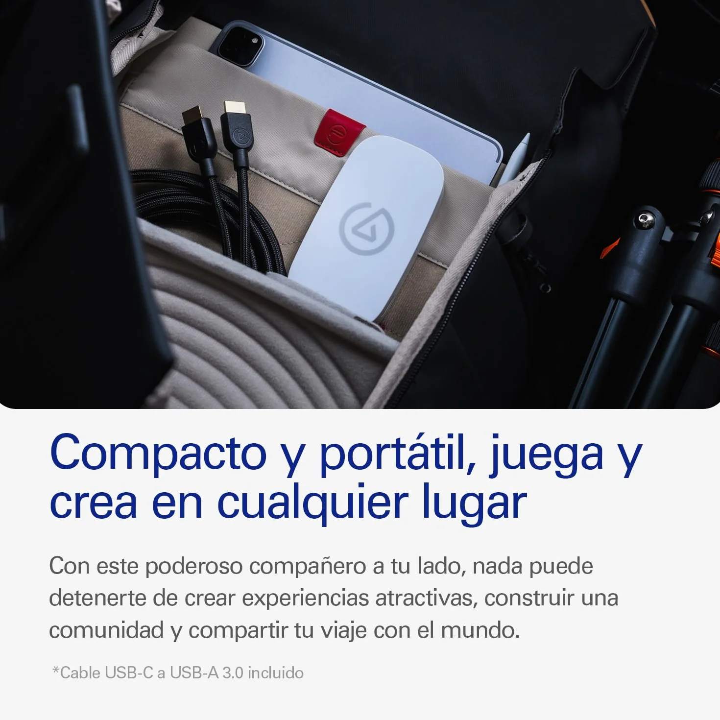 Elgato Game Capture Neo – Capturadora portátil USB con traspaso a 4K60 HDR, grabación a 1080p60 – Para PS5|Xbox|Nintendo Switch 2|iPhone – OBS, Quicktime, etc. - Plug & Play, Para Laptop|PC|Mac|iPad