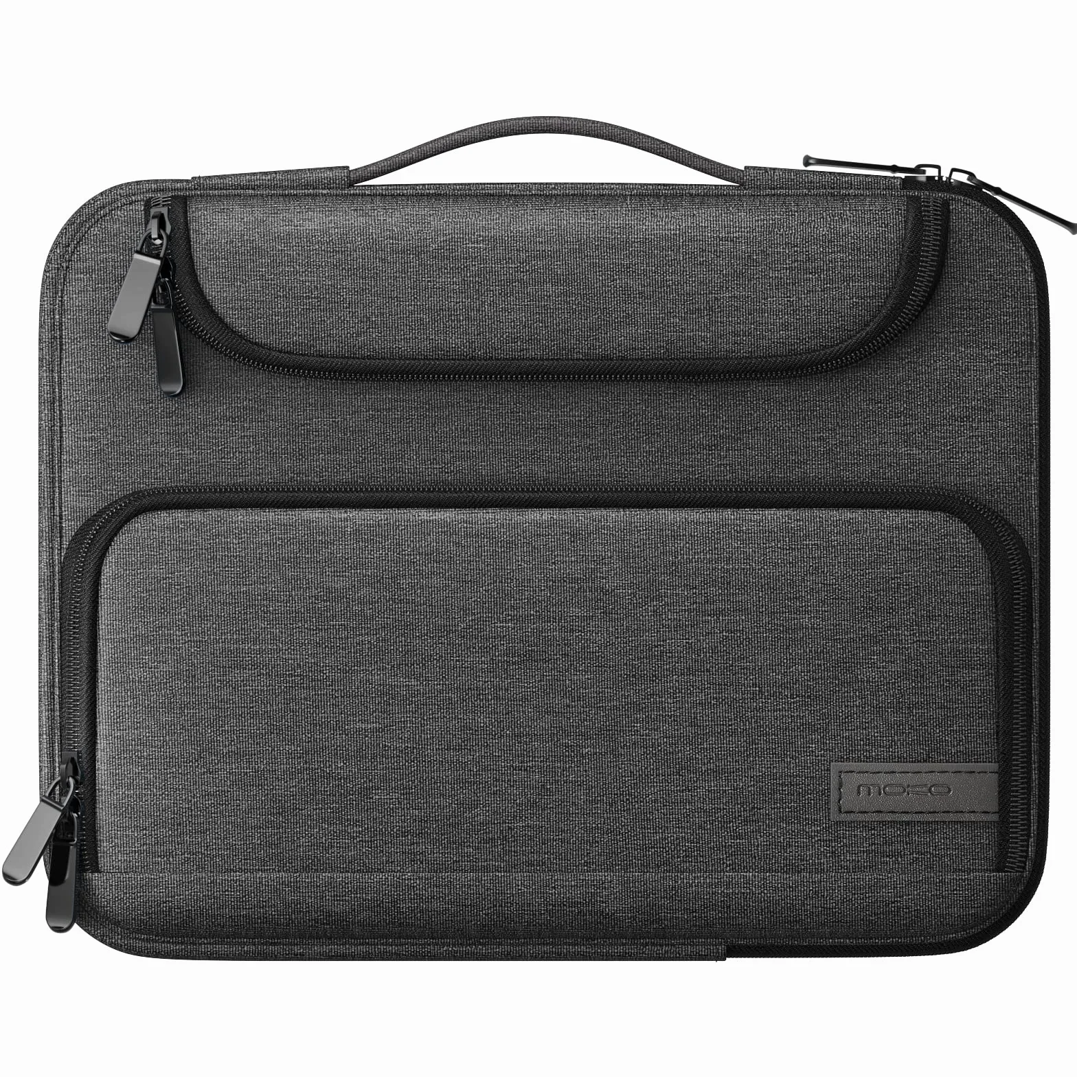 MoKo Bolsa de Tableta de 9-11" con Asa y Multibolsillos Compatible con Galaxy Tab S9 11" 2023,iPad Pro 11 M2 2022-2018,iPad 10 10,9" 2022,iPad Air 5 10,9" 2022,iPad 9/8/7 10,2",Tab S8 11",Negro+Gris