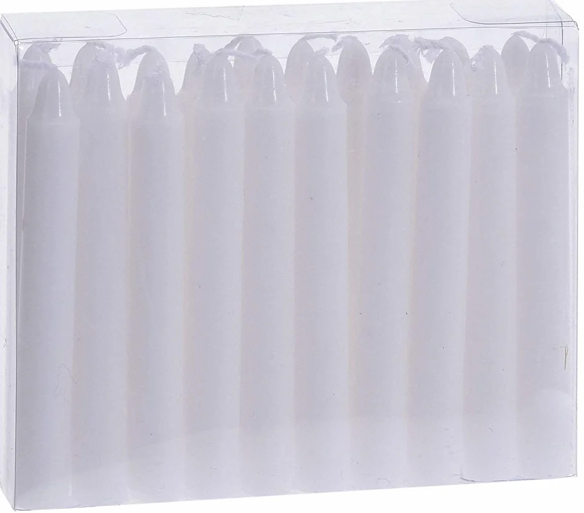 Velas pequeñas de cera auténtica blancas 10 cm paquete 20 unidades navideñas