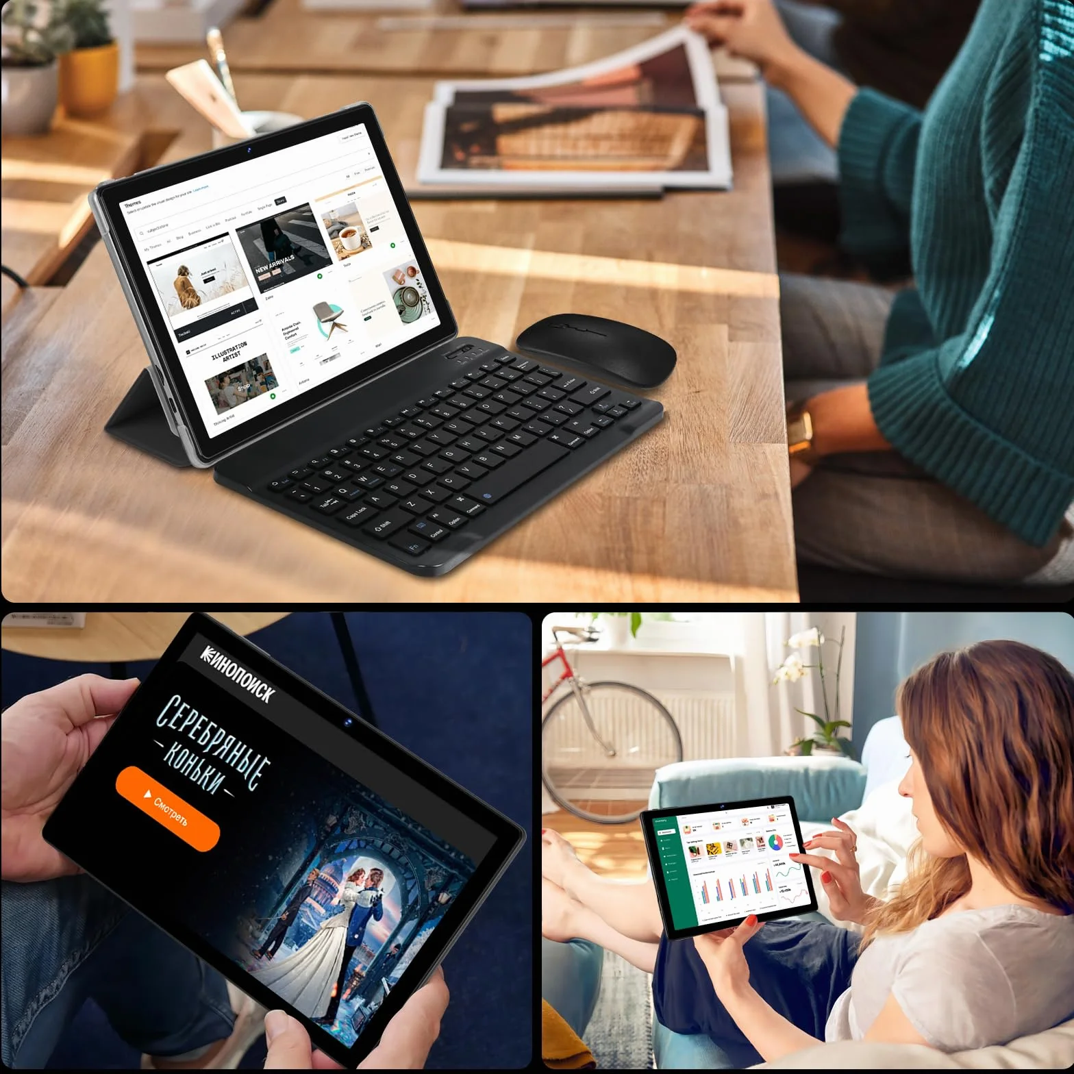 Tablet Android 10 Pulgadas 20GB RAM 128GB ROM Octa-Core 2.0 GHz WiFi 6 Bluetooth 5.0 Batería 6000mAh Negro
