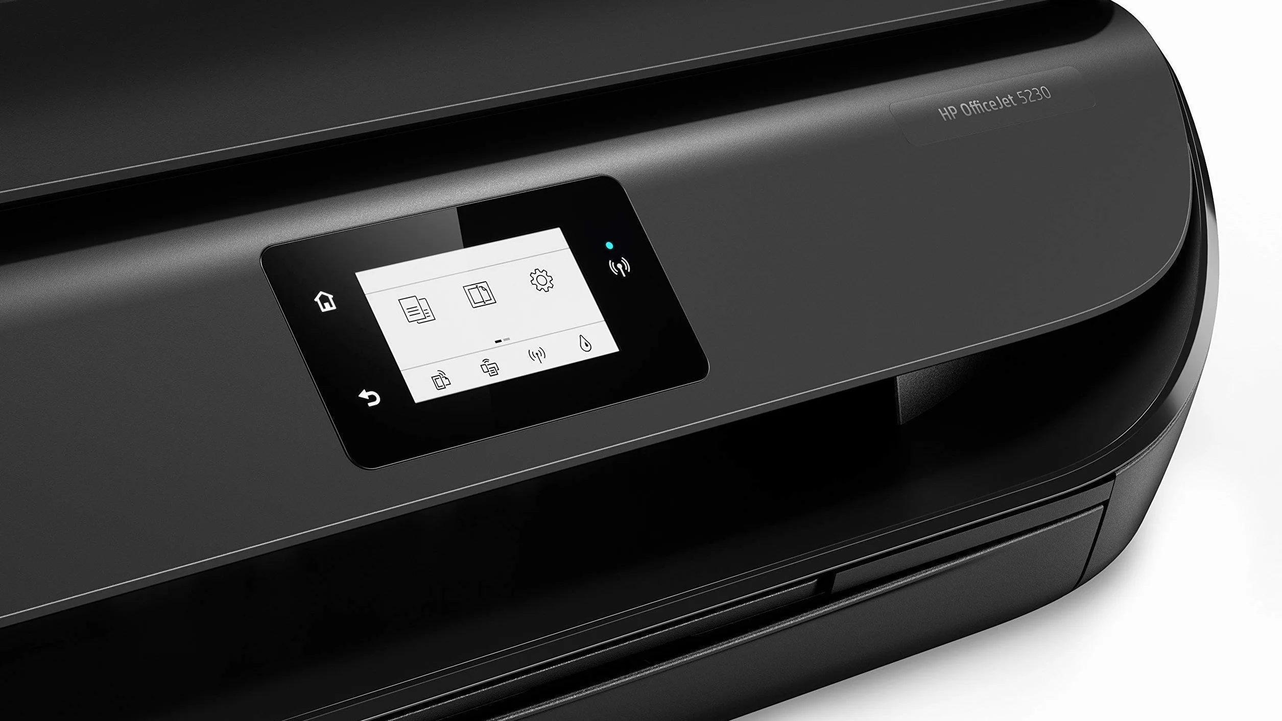 HP Officejet 5230 – Impresora multifunción inalámbrica (tinta, Wi-Fi, copiar, escanear, impresión a doble cara, 1200 x 1200 ppp, 10 ppm), color negro
