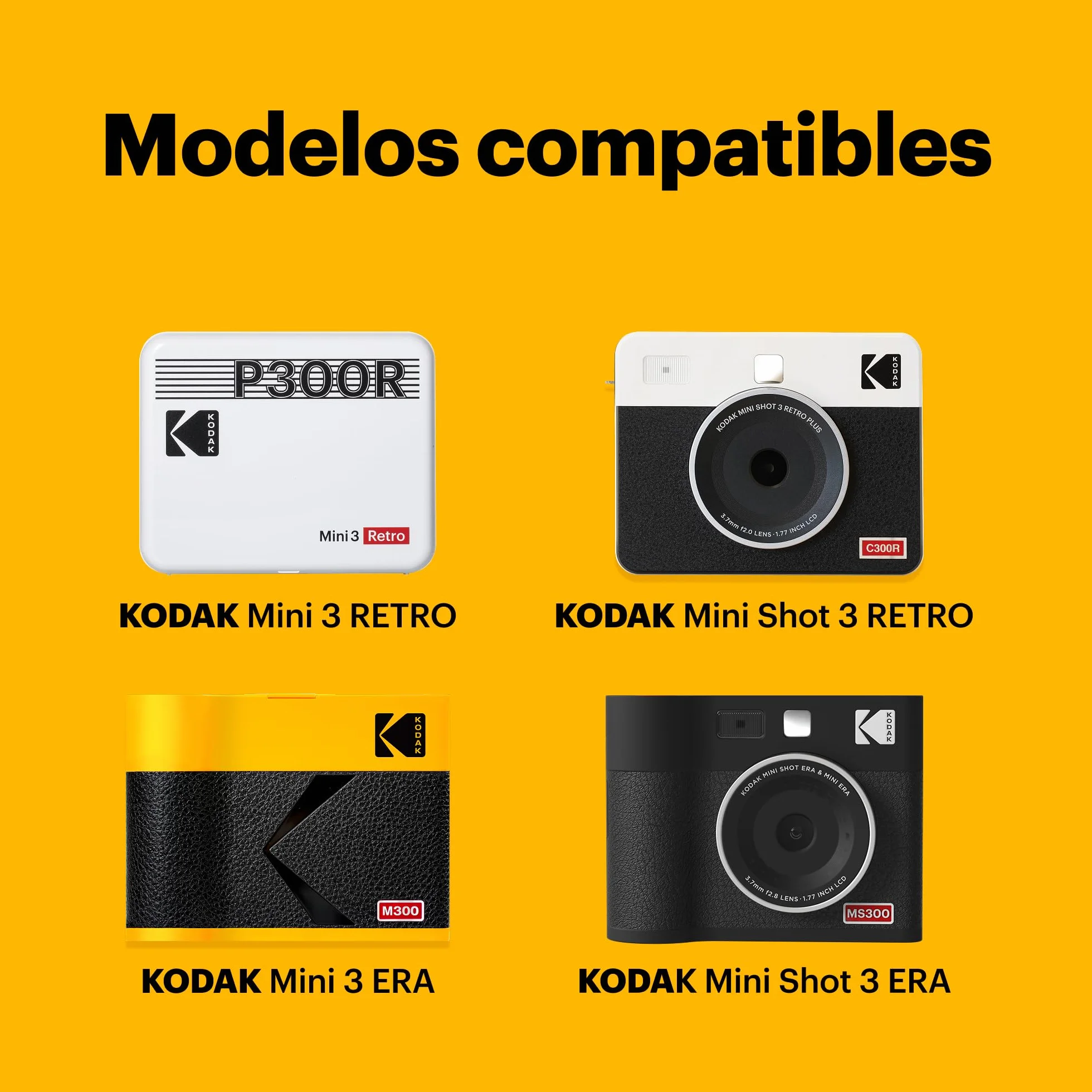 KODAK ICRG360 – Cartouches et papiers 60 photos 7,6 x 7,6 cm (compatibles KODAK Mini Shot C300, C300R, MS300, P300R)