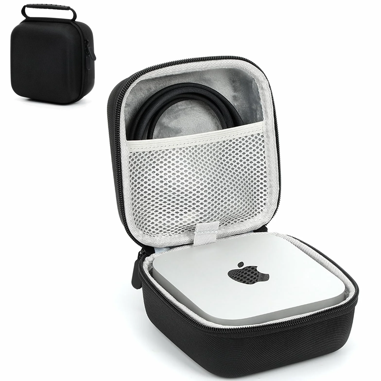 Funda rígida para Apple Mac Mini M4, Caja de Almacenamiento Duradera Compatible con Accesorios Mac Mini M4/M4 Pro 2024, Organizador Compacto y portátil con diseño a Prueba de Golpes para Viajes y