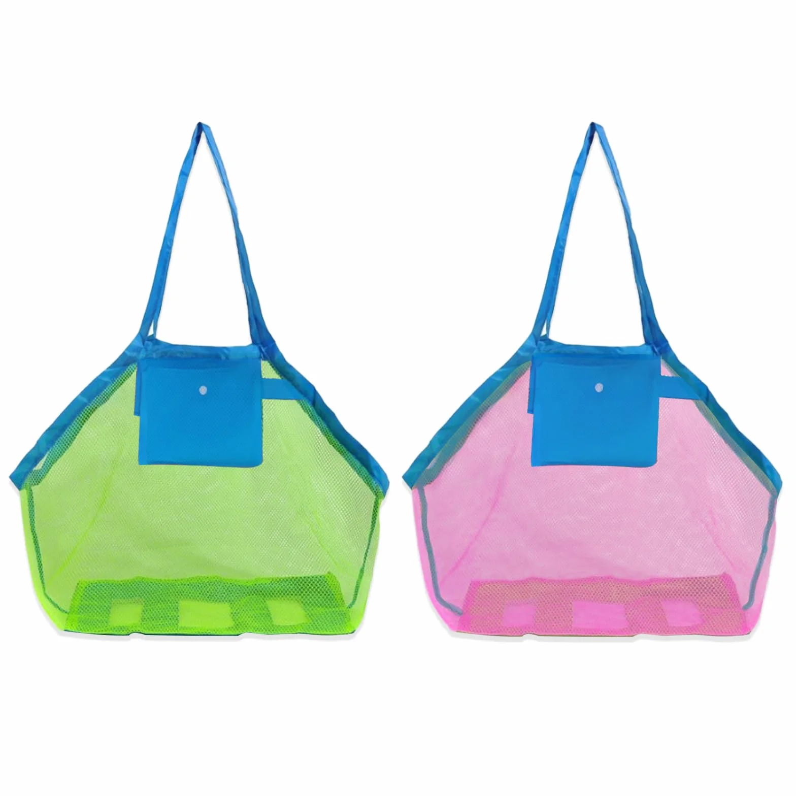 JSTHHTT Bolsa de Malla Plegable Grande para Juguetes y Playa, 2 Piezas
