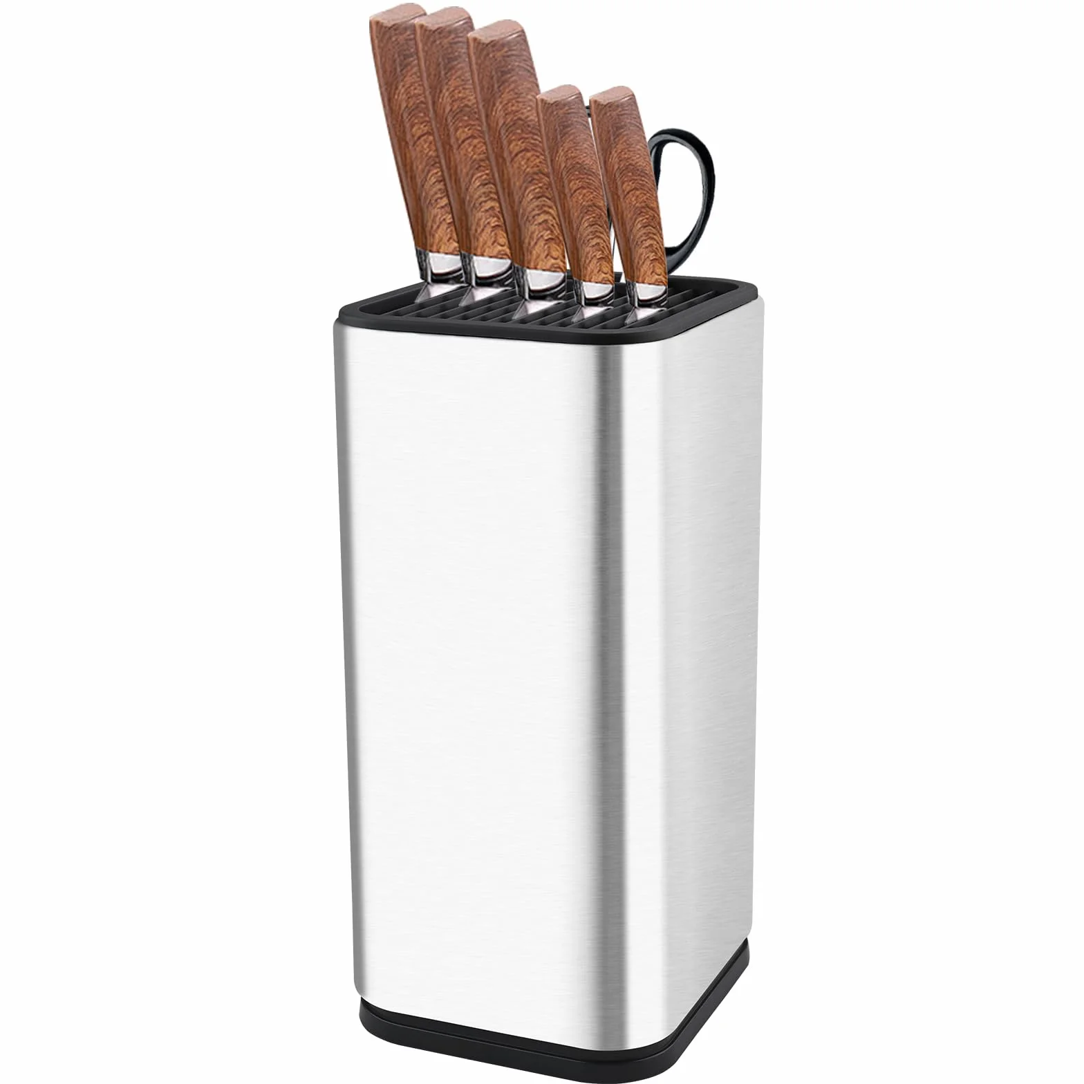 Soporte Cuchillos Cocina Acero Inoxidable para 8 Cuchillos con Ranura Tijeras