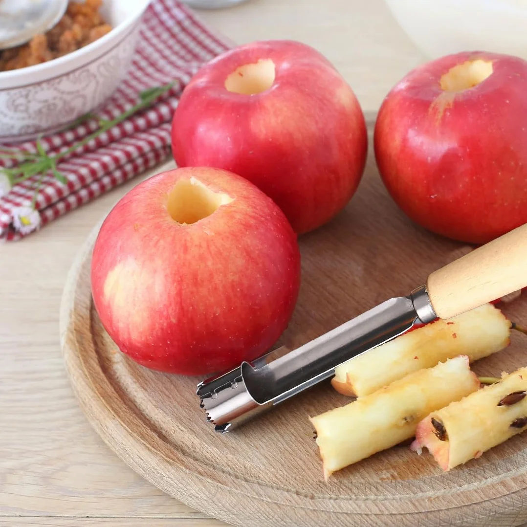 Trituradora de Manzanas 2 Piezas Cuchilla de Acero Inoxidable Mango de Polipropileno