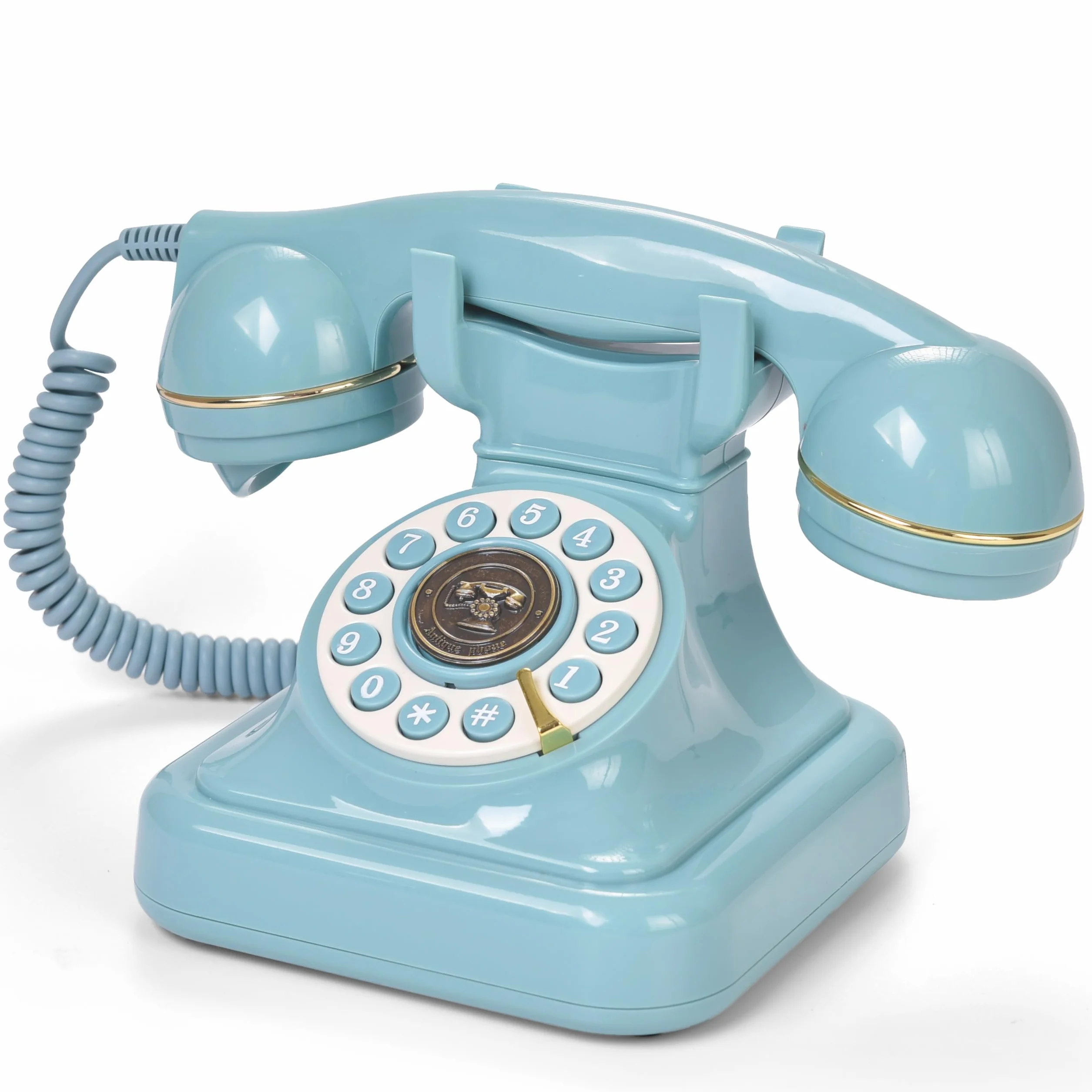 RetroVox Libro de visitas de Audio para Bodas con Forma de teléfono Azul