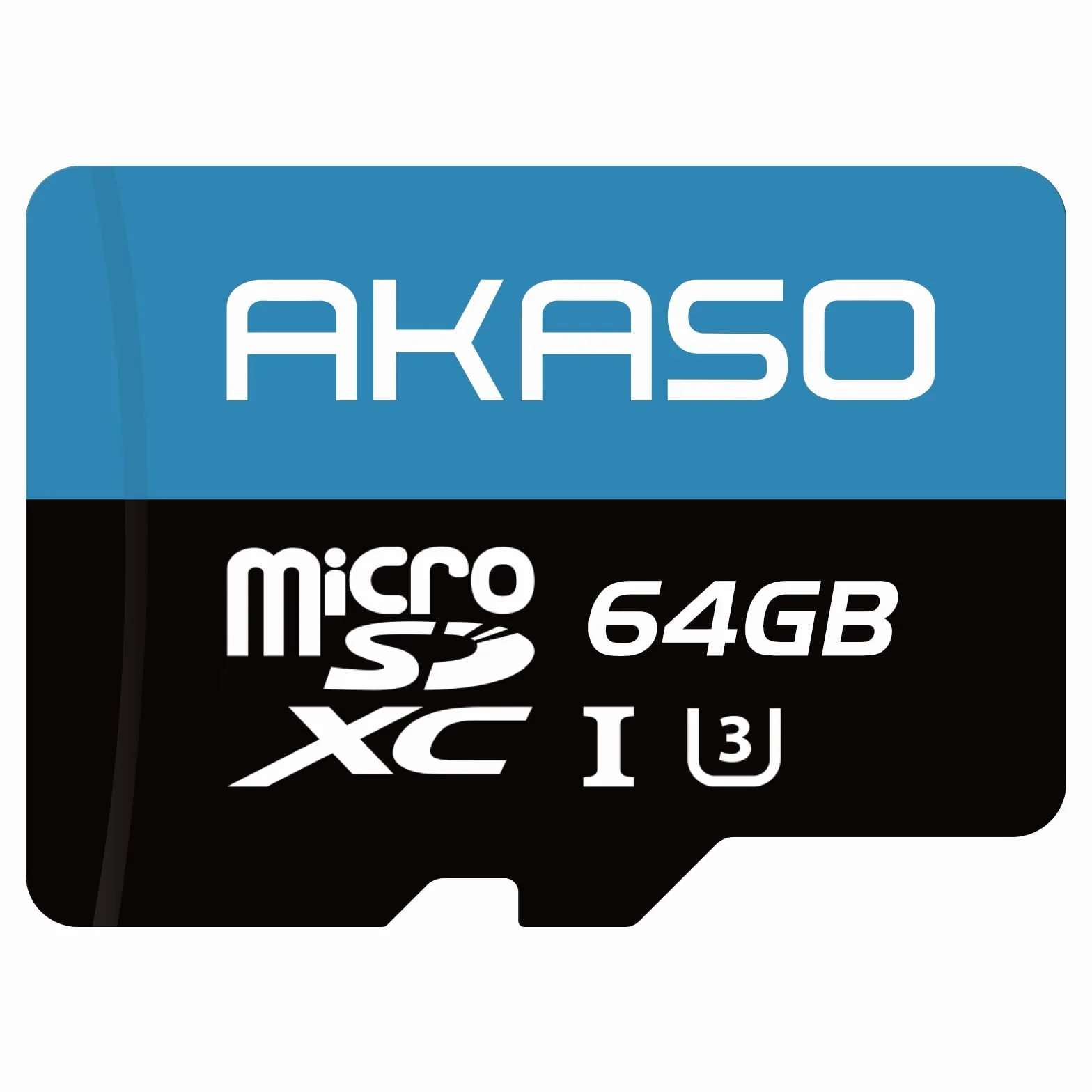 AKASO - Tarjeta de Memoria MicroSDXC, U3, 64 GB, Compatible con cámara Deportiva AKASO