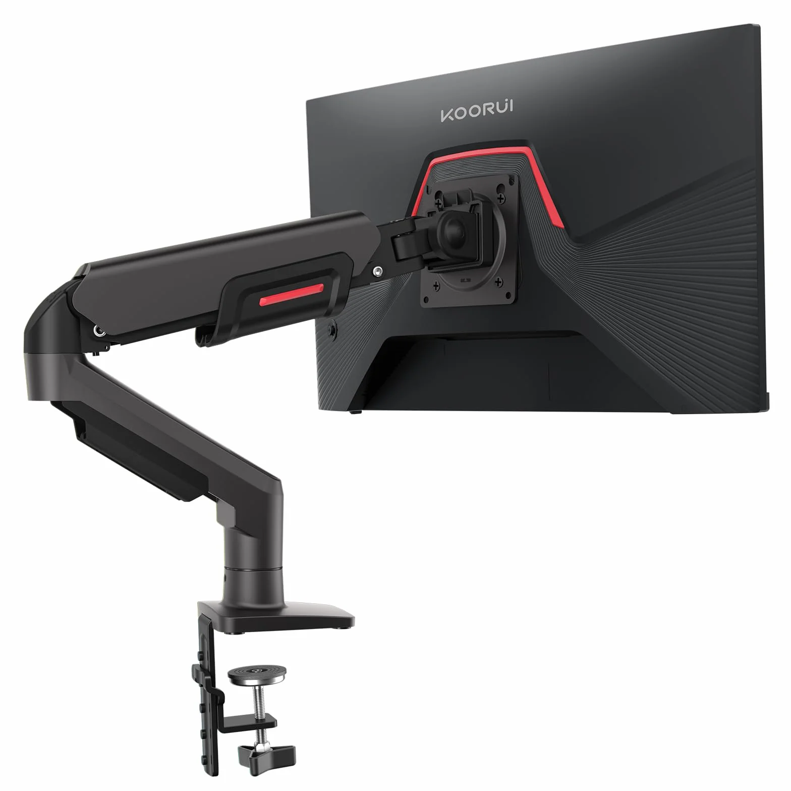 KOORUI Soporte de Monitor con Resorte de Gas para Pantallas Planas y Curvas de 17 a 32 Pulgadas, VESA 75/100 mm, Altura Ajustable con inclinaciones, pivote, Giro, Mayor Capacidad de Carga de 2 a 9 kg