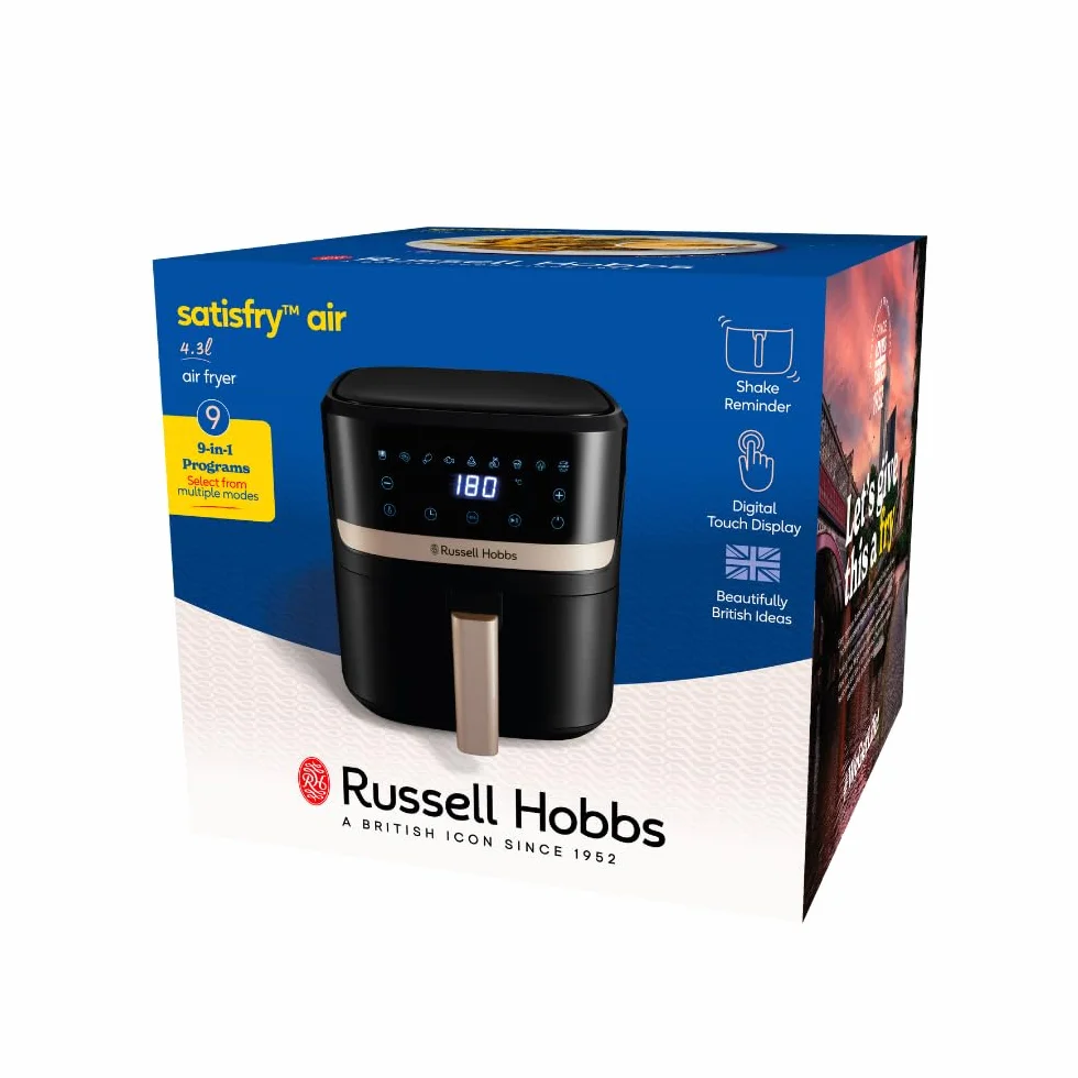 Russell Hobbs Freidora de Aire 4.3L 1300W 9 Programas 200°C Rapid Air Táctil Satisfry 27610-56