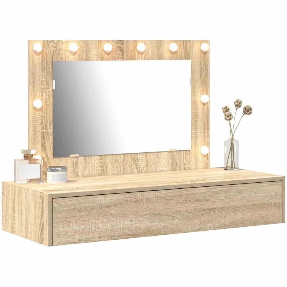 vidaXL Mesa Tocador Marrón 100 x 40 x 70 cm Madera de ingeniería, Mesa de tocador Moderna, tocador Elegante, Funcional en el Dormitorio, con Almacenamiento