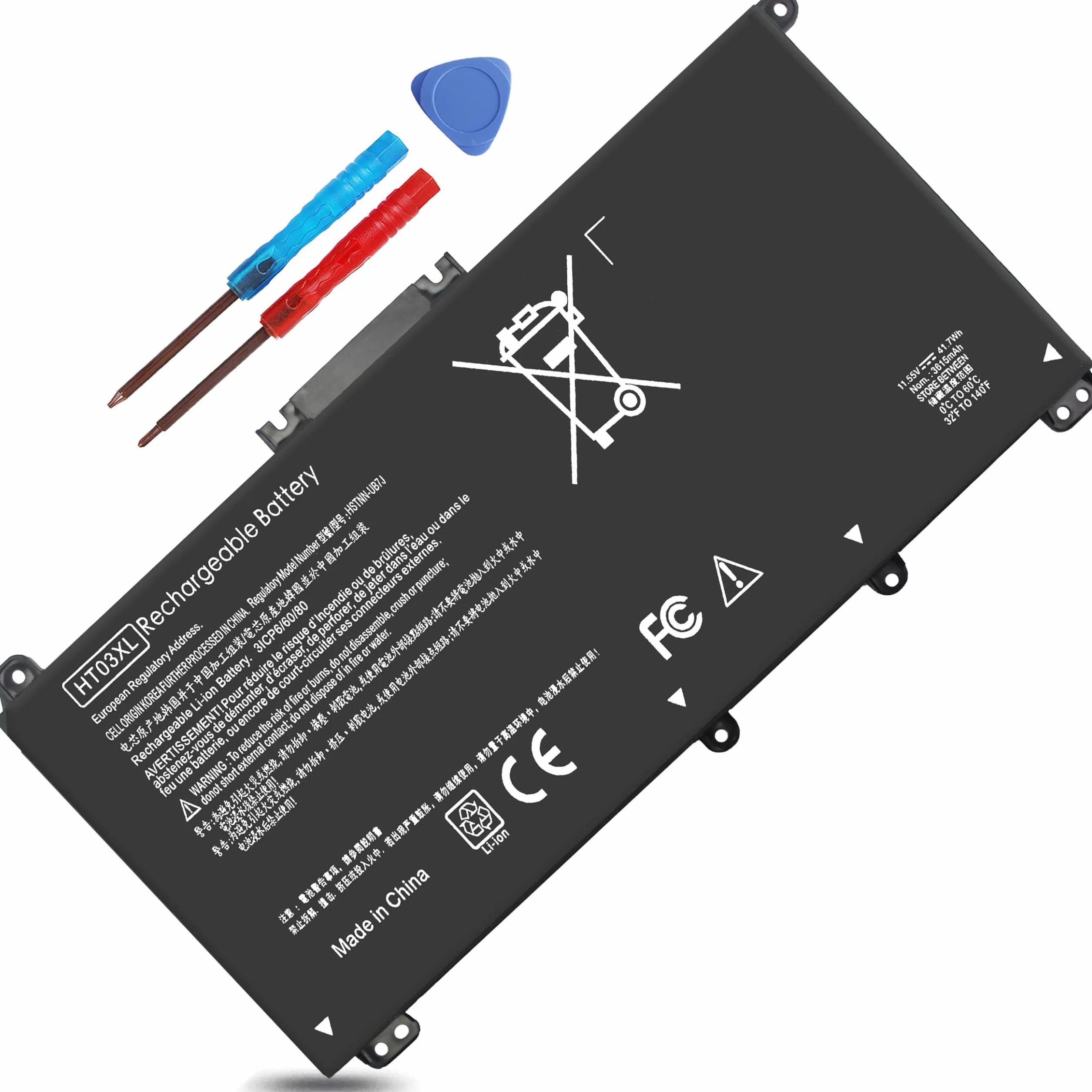 Batería de portátil de 41.7Wh HT03XL L11119-855 para HP Pavilion 14-CE 14-CK 14-DQ 15-CS 240 245 G7 14-CK0001LA 14-CK0061ST 15-CS0064ST 15-CS3073CL 17-BY0021DX 17-BY0053CL HSTNN-UB7J HT03041XL L11421