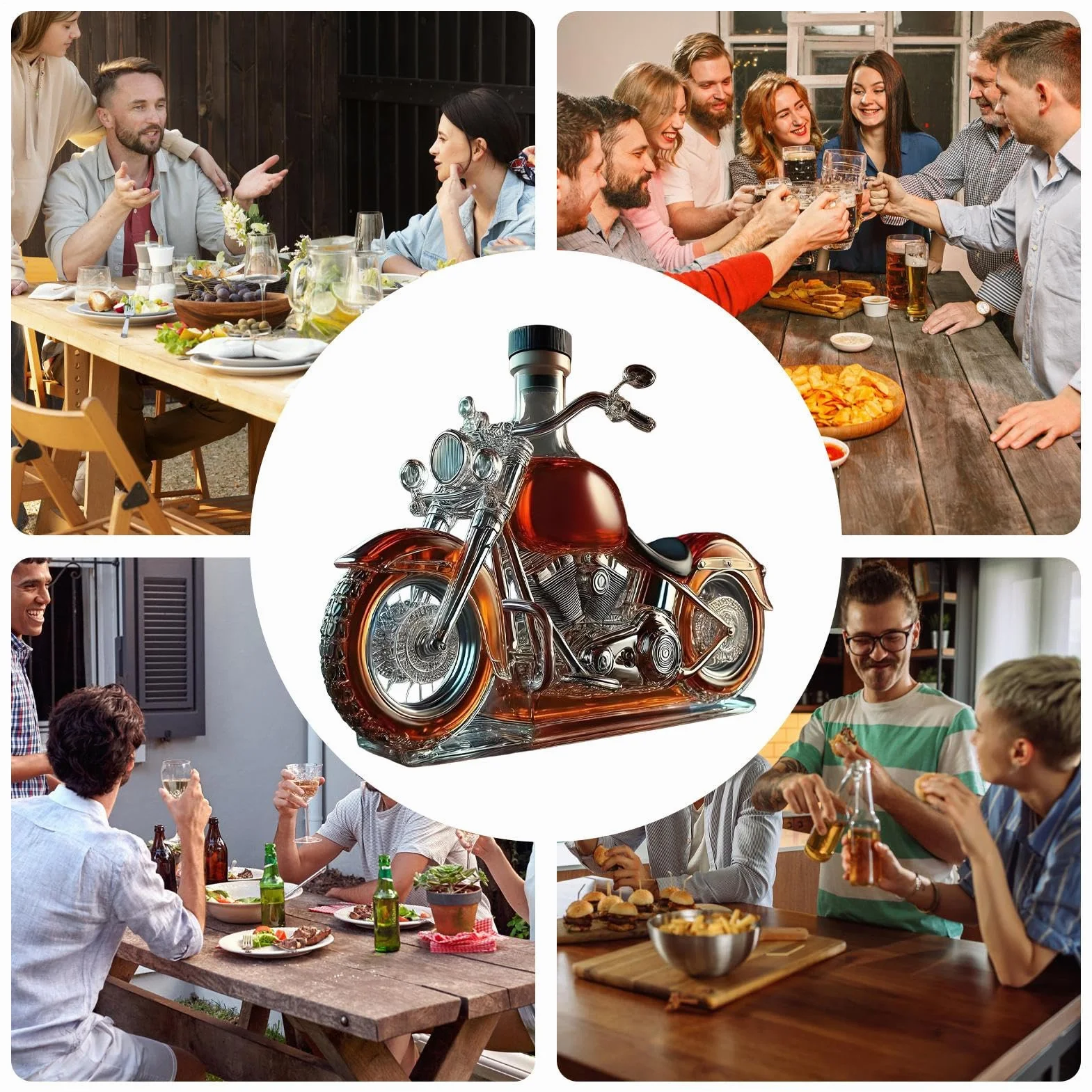 Butelka Do Whisky Design Motocykla 3D Karafka Kształt Motocykla Szklana Karafka Do Whisky
