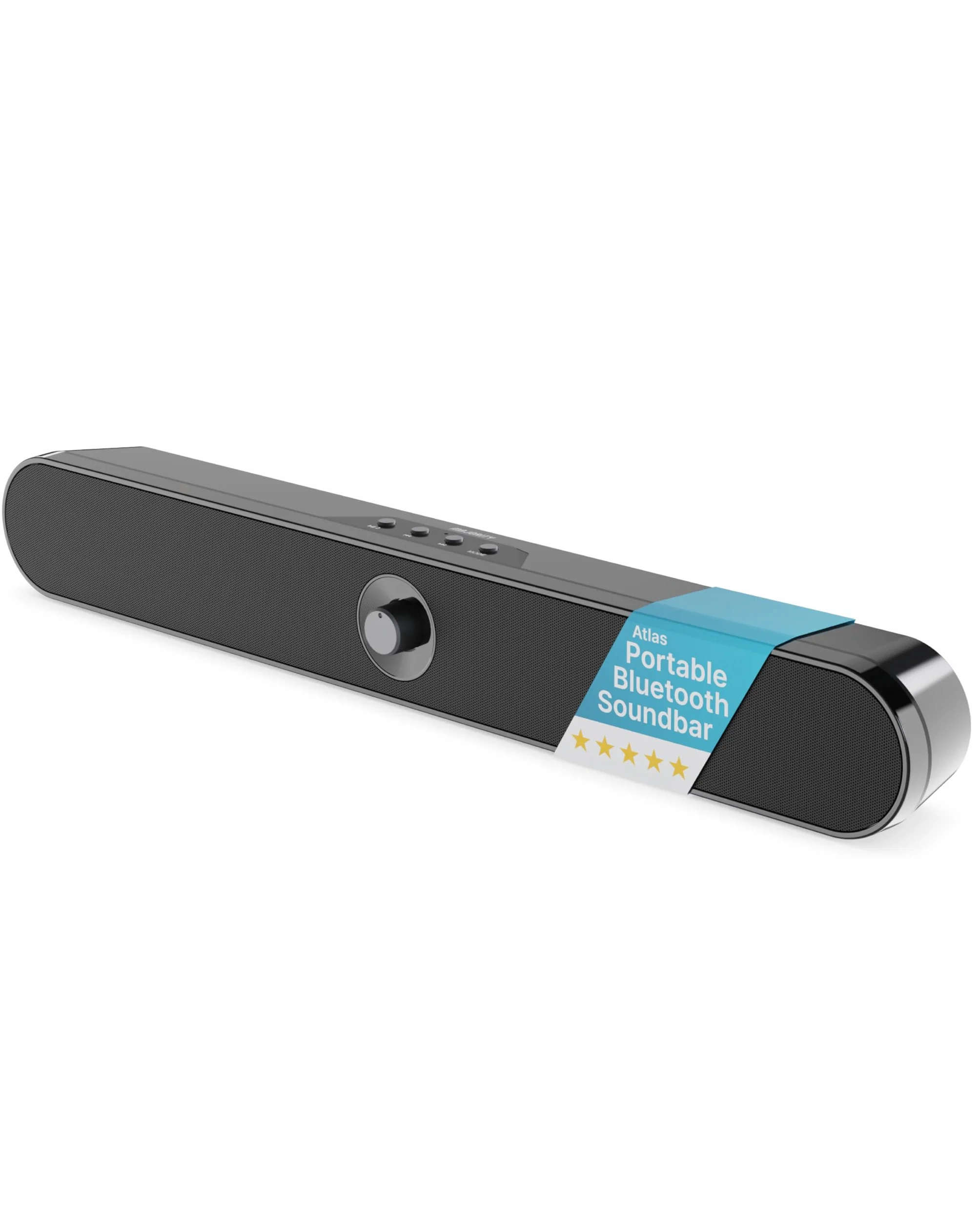 Barra de Sonido para Juegos Atlas para PC Monitorear Altavoz Bluetooth | 20 vatios, reproducción USB y AUX Música, películas, Barra de Sonido portátil para TV Cajas de Ordenador, PC, TV, Monitor,
