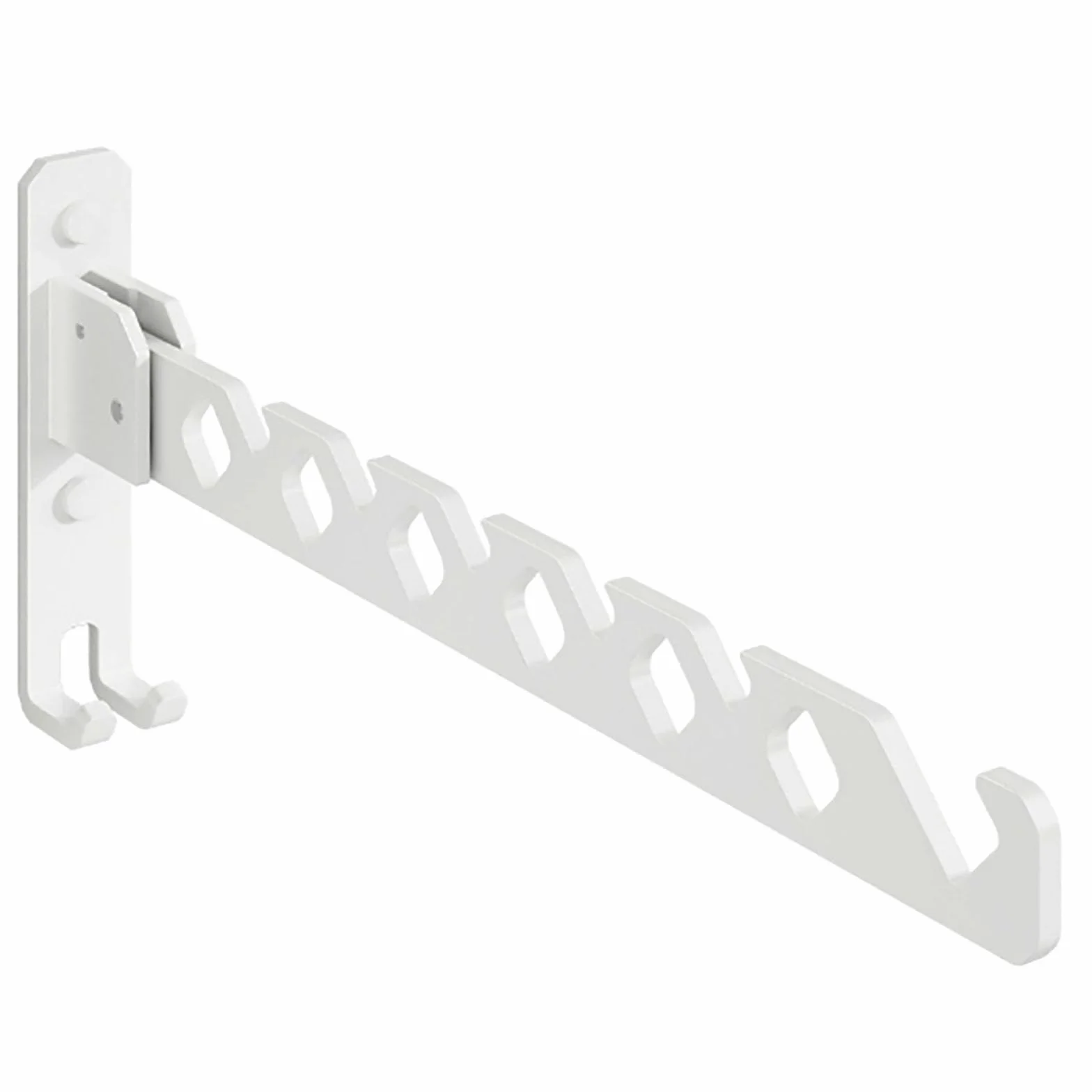 Percha Plegable de Aleación de Aluminio, Gancho de Pared para Ropa, Blanco