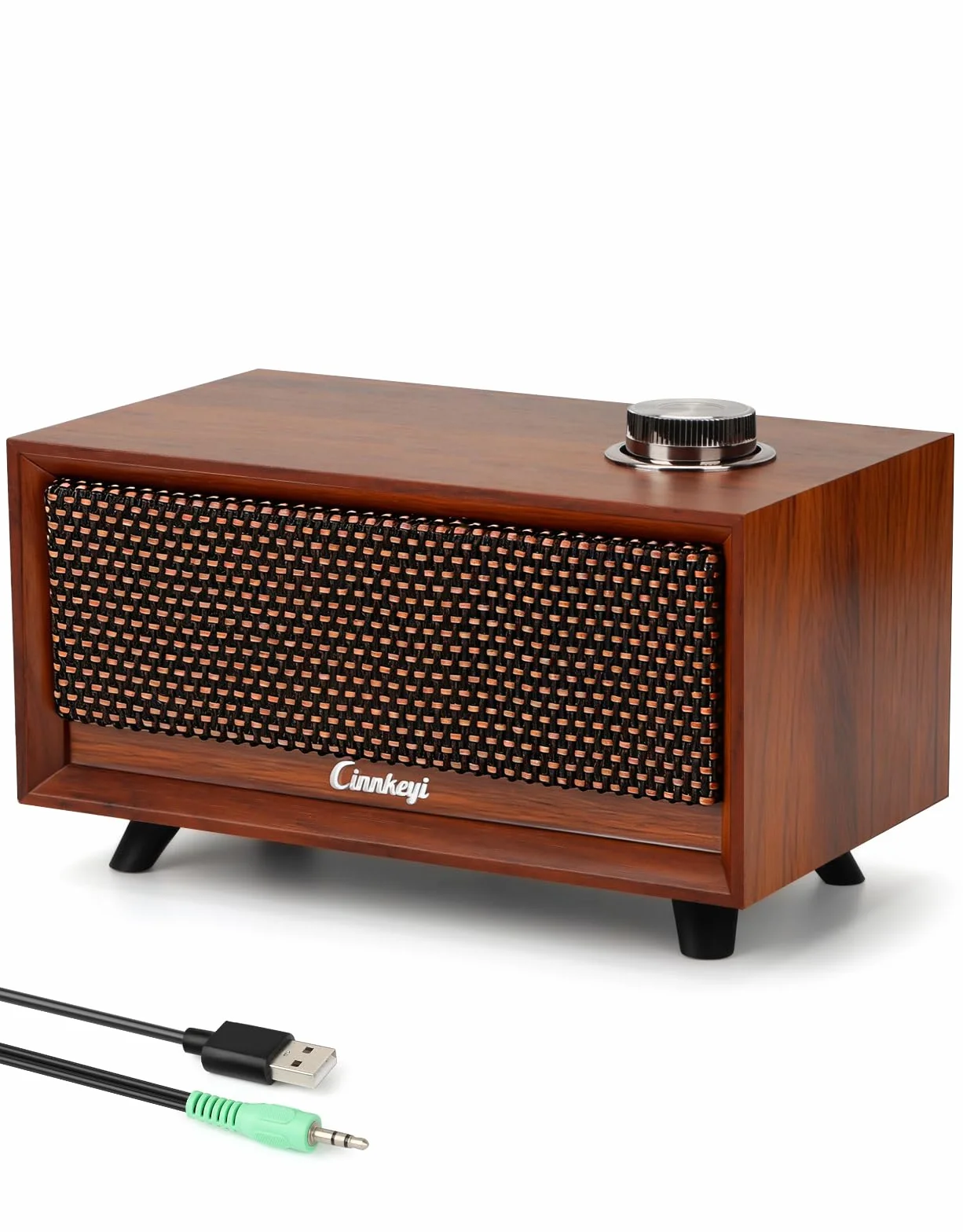 Altavoces de madera para computadora con barra de sonido – Altavoces de PC alimentados por USB | /Line-in/Bluetooth, 3 modos, barra de sonido de madera para laptop, altavoz estéreo compacto