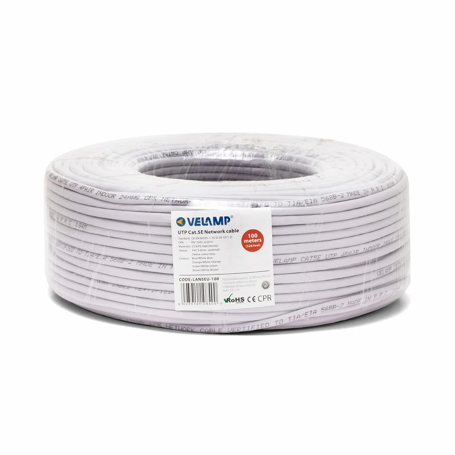 Cable de Red CAT5E UTP 100mt en Bobina