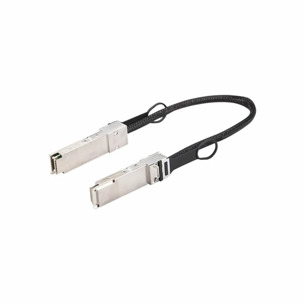 ASUS Ascent GX10 - Cable DAC QSFP112 de 0,4 m (0,4 m) - Apila dos unidades GX10 para trabajar con modelos AI más grandes, cable SAS/fibra de cobre, hasta 400 G de ancho de banda (112 GB por carril