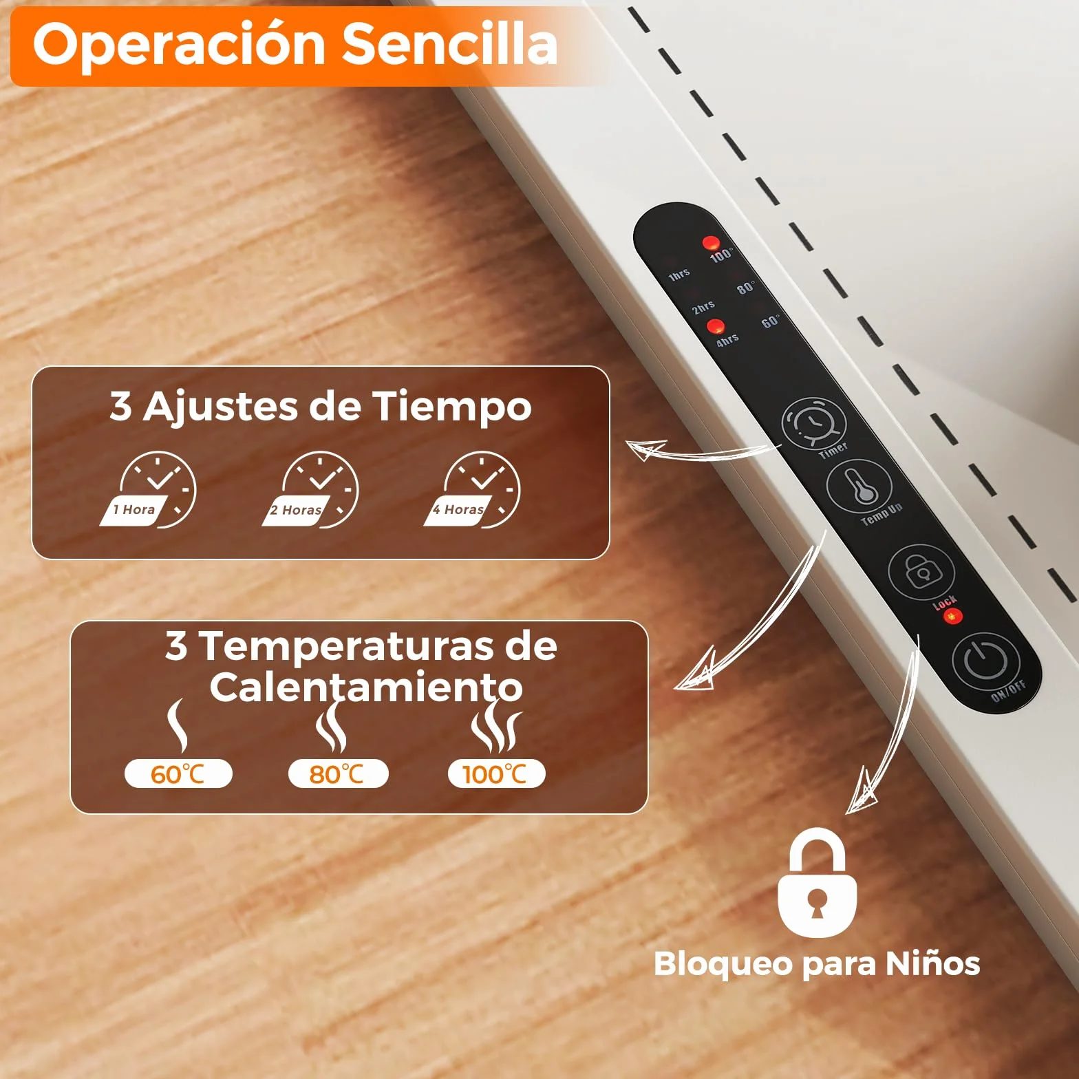 COSTWAY Manta Eléctrica Calentar Alimentos, Bandeja Silicona Enrollable Portátil, Calentamiento Rápido, Apagado Automático Bloqueo Niños Blanco