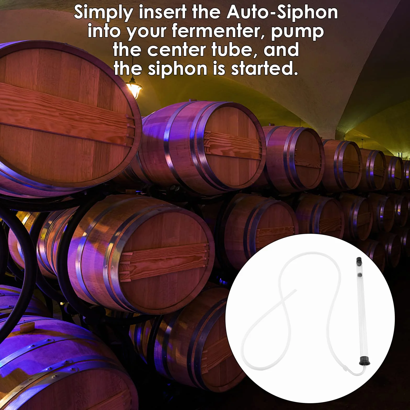 SOONHUA Sifón Automático para Cerveza con Tubo Manguera de Plástico Equipo de Fabricación