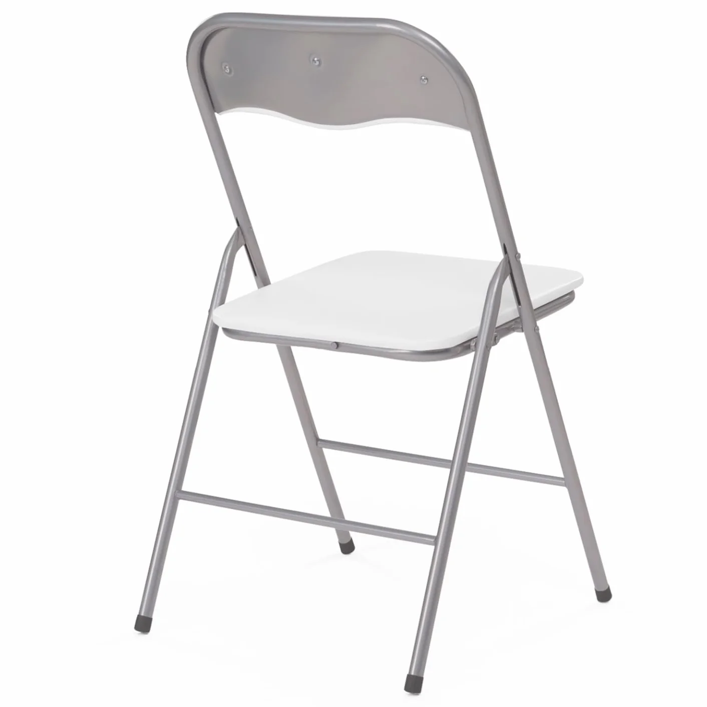 KITY Juego de 6 sillas plegables blancas de PU