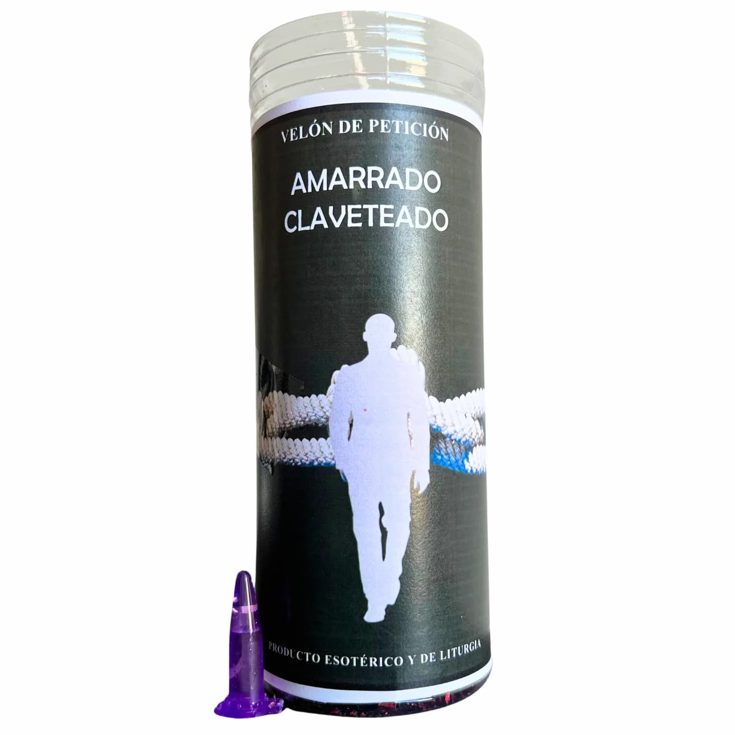 Velón de Amarrado y Claveteado para Petición con Aceite Litúrgico y Oración de 3 Días