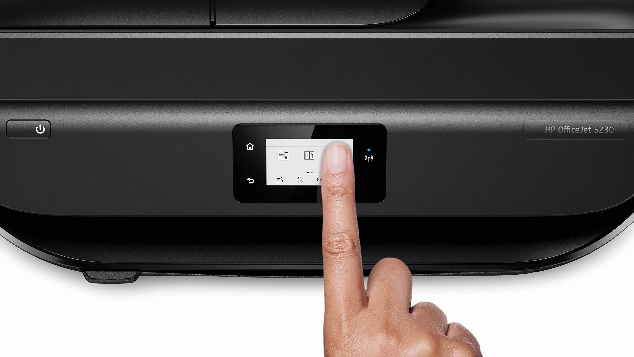 HP Officejet 5230 – Impresora multifunción inalámbrica (tinta, Wi-Fi, copiar, escanear, impresión a doble cara, 1200 x 1200 ppp, 10 ppm), color negro