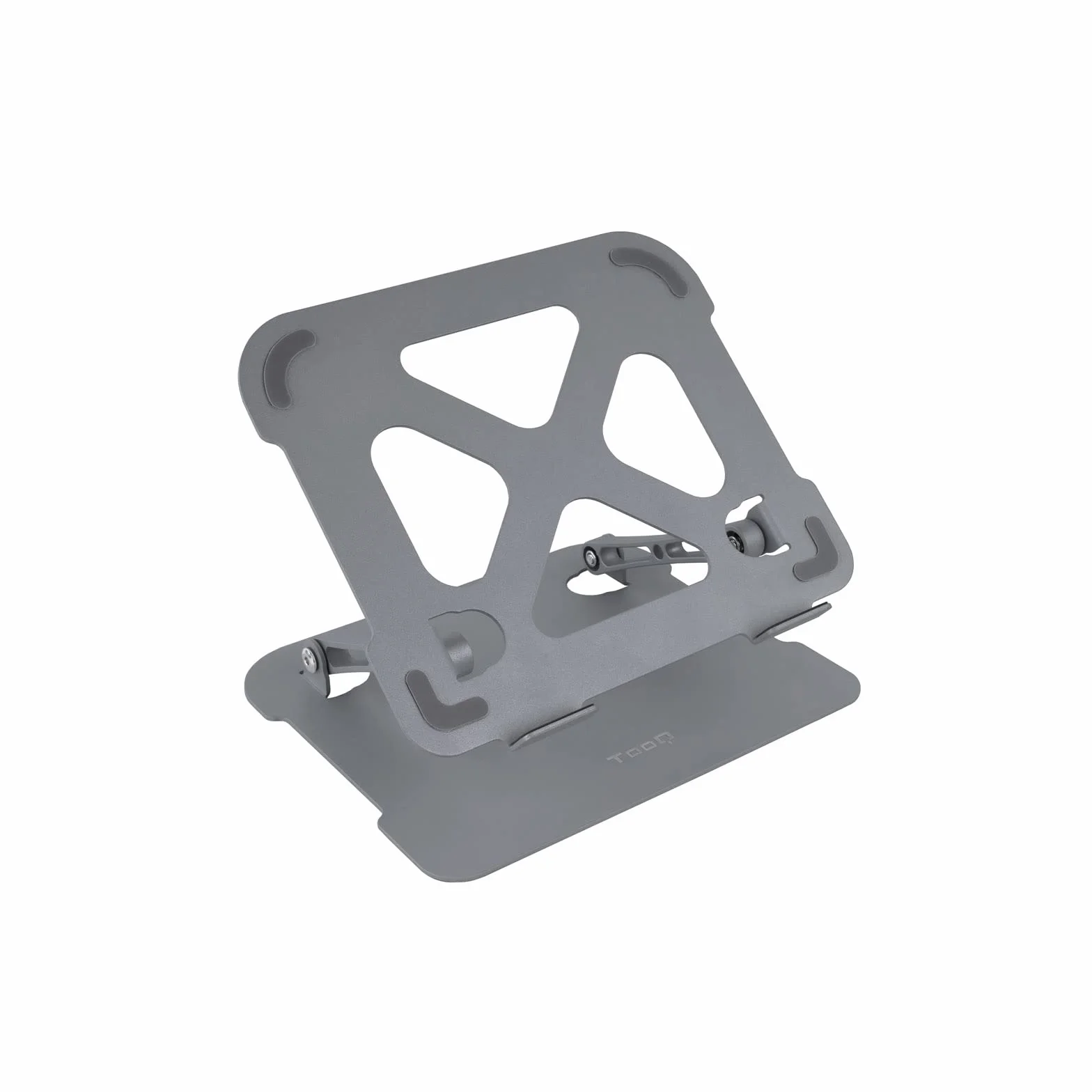 TOOQ TQLRS0012-AL-G - Soporte Elevador de Aluminio Ajustable Ergonómico para Portátiles, Color Gris