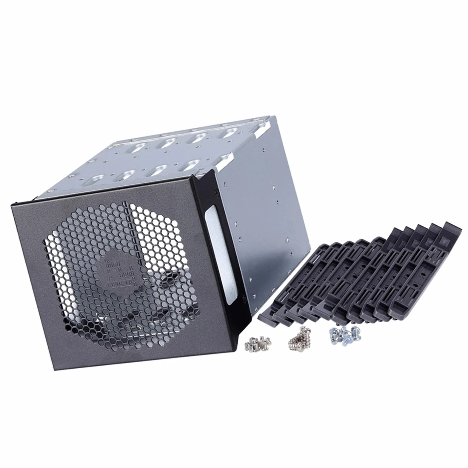 Caja de almacenamiento de 5 compartimentos de 3.5 pulgadas, cinco discos, 3 chasis, caja de almacenamiento de expansión para computadora, jaula de disco duro de alta capacidad