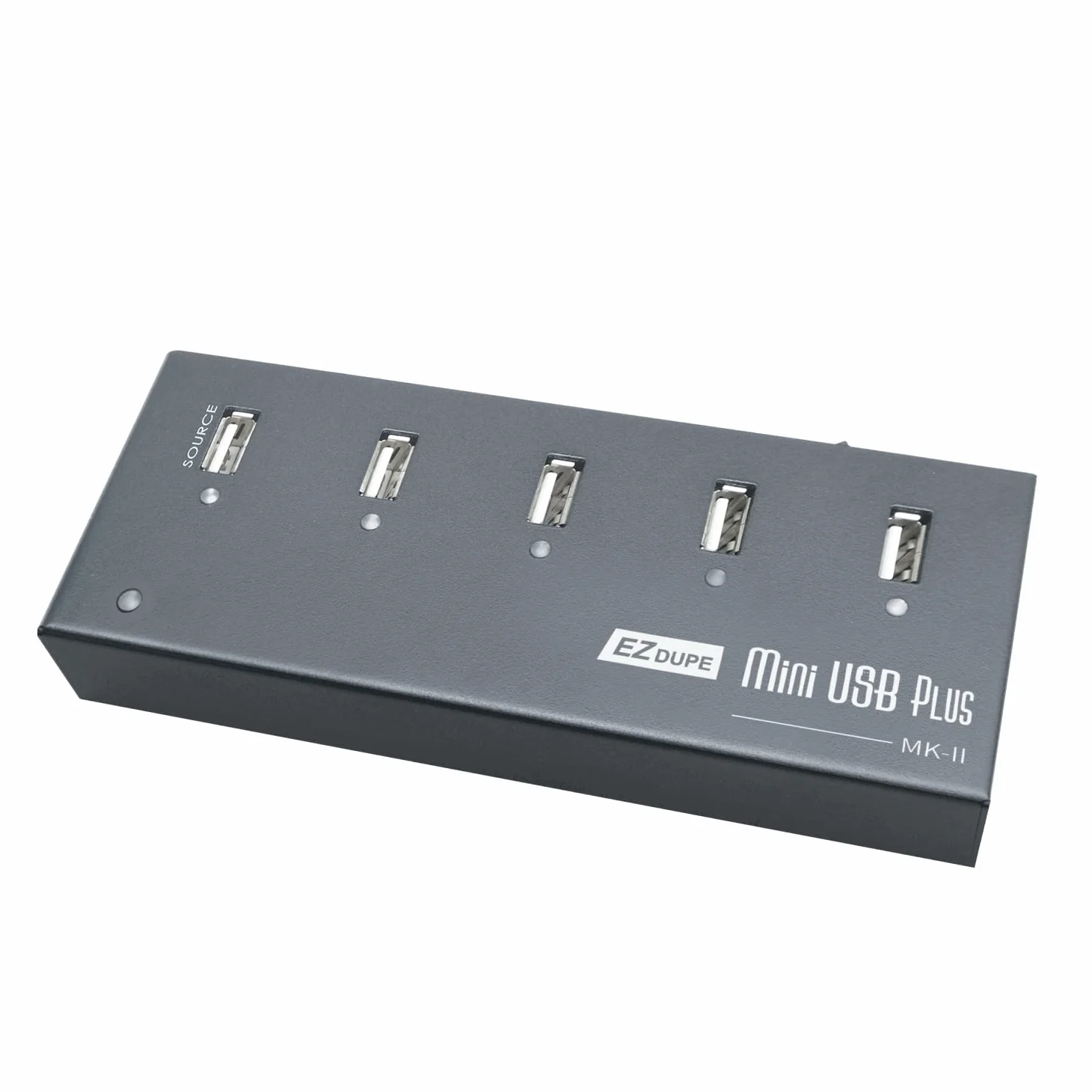 EZ DUPE 1:4 Duplicador de Memoria USB – Clonador Autónomo de Drivepen USB, Copia Sector por Sector de Sistema y Ficheros, 45MB/s (Mini USB Plus MK2)