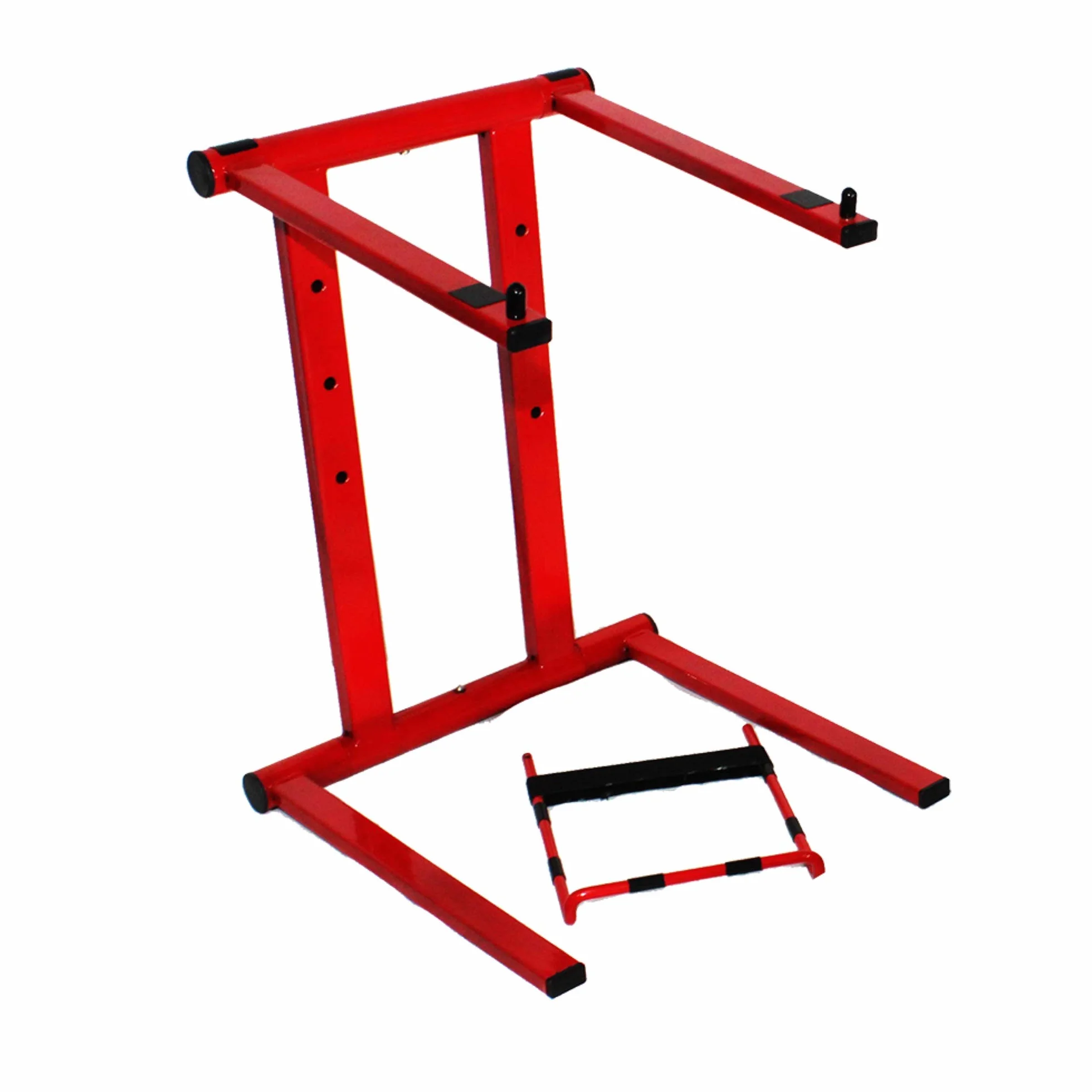 Soporte portátil plegable con estante ajustable ROJO